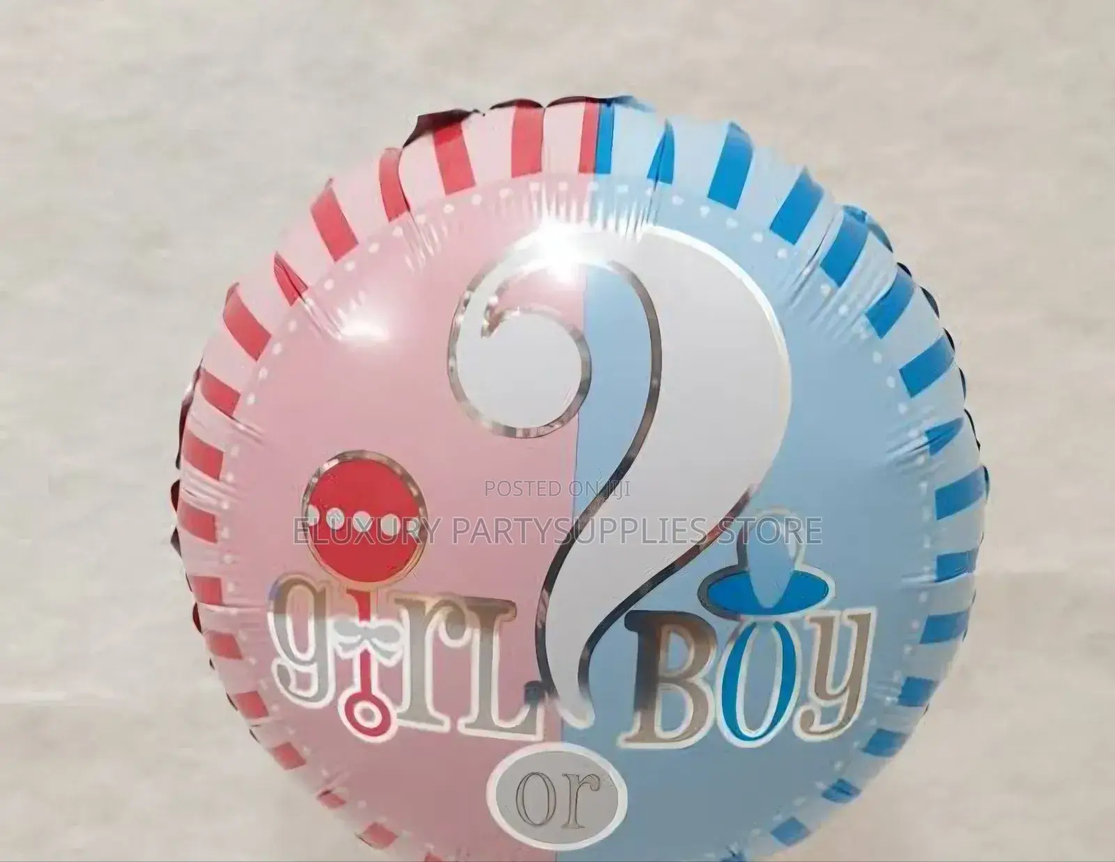 Boy or Girl Gender Reveal Baby Shower Foil Balloon