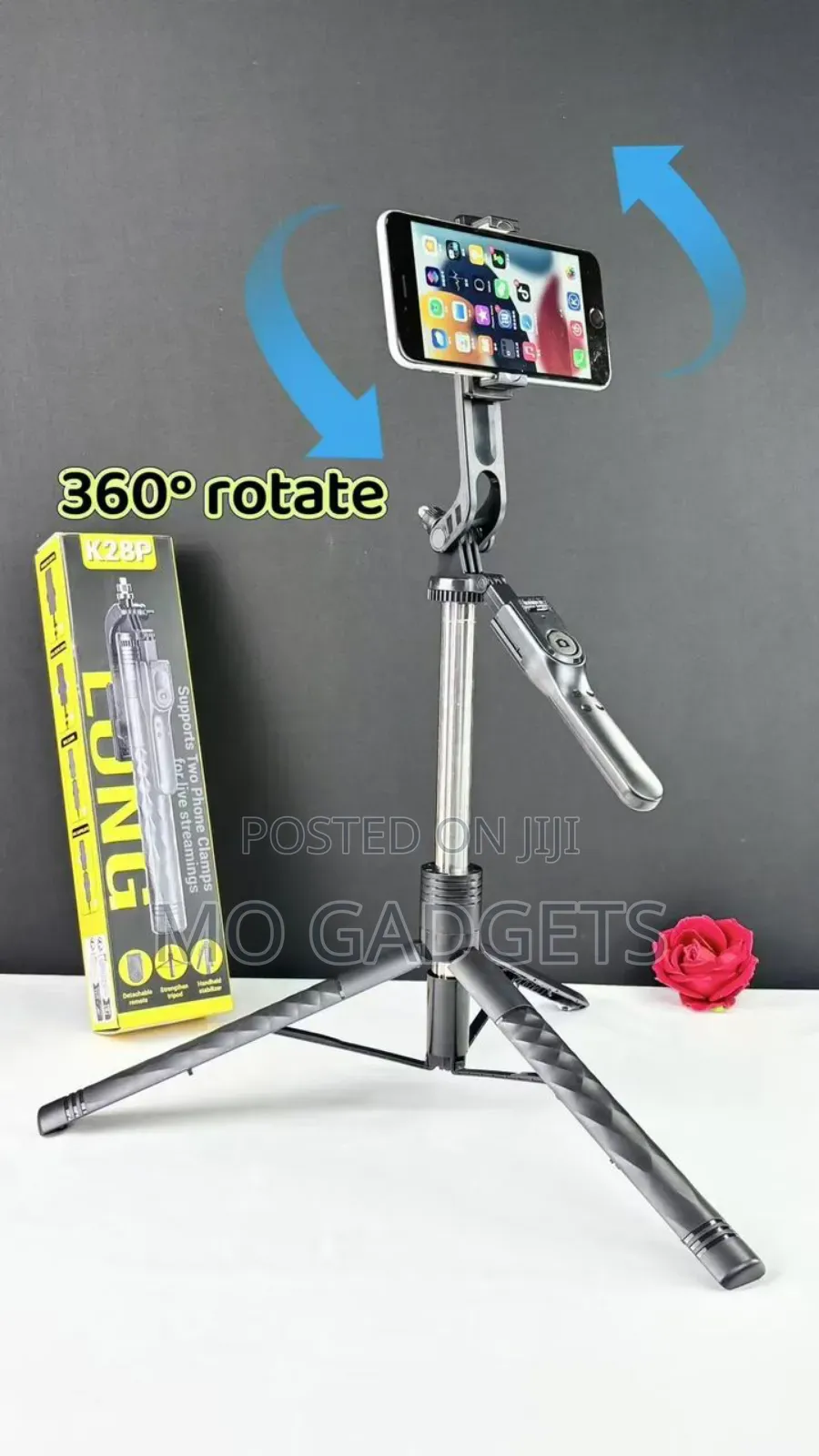 K28p Long Tripod Stand With Selfie Light