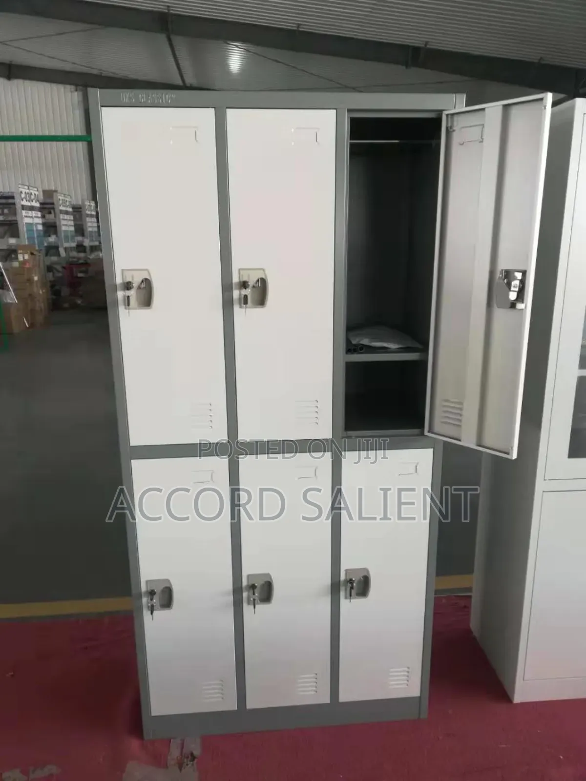 6 Door Metal Workers Wardrobe