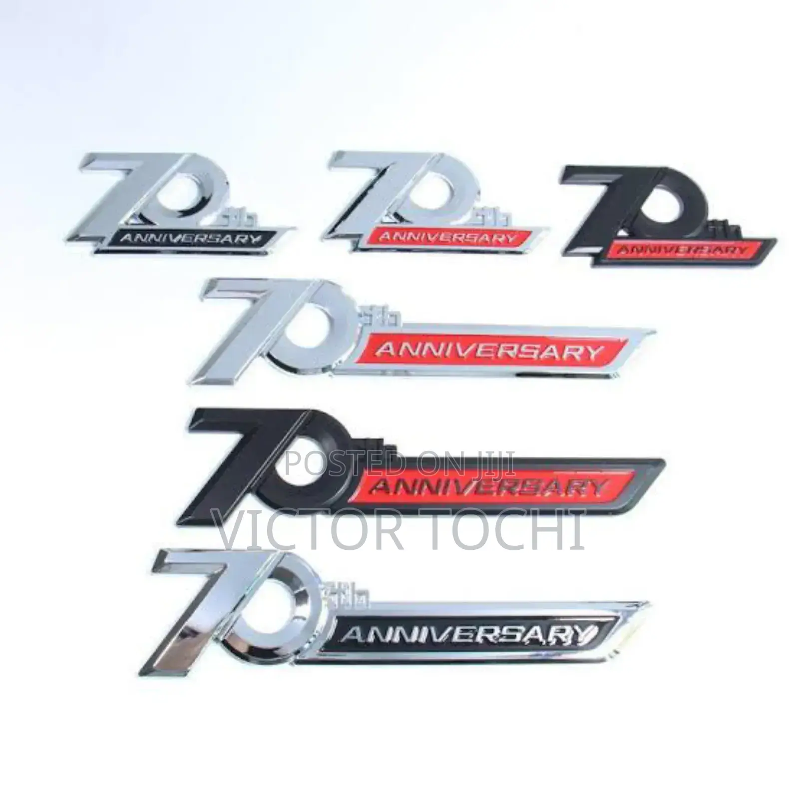 70th Anniversary Rear Stickers Toyota Prado, Land Cruiser