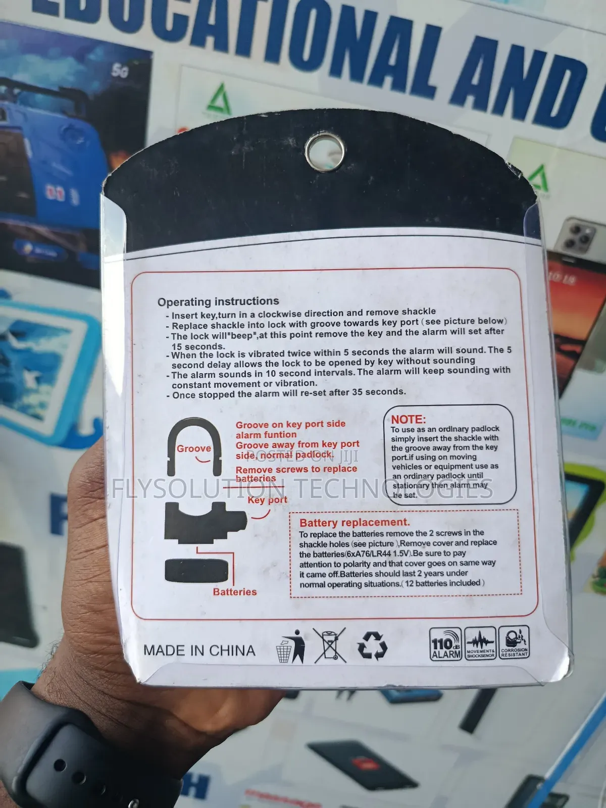 Alarm Ladlock Kt Koung Lock With 110db Siren