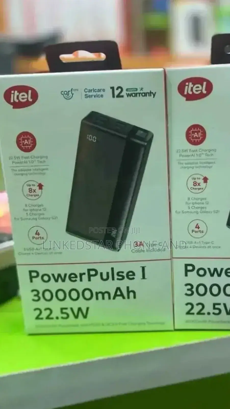 Itel 30000mah 22.5w Fast Charging Type-C Output Powerbank