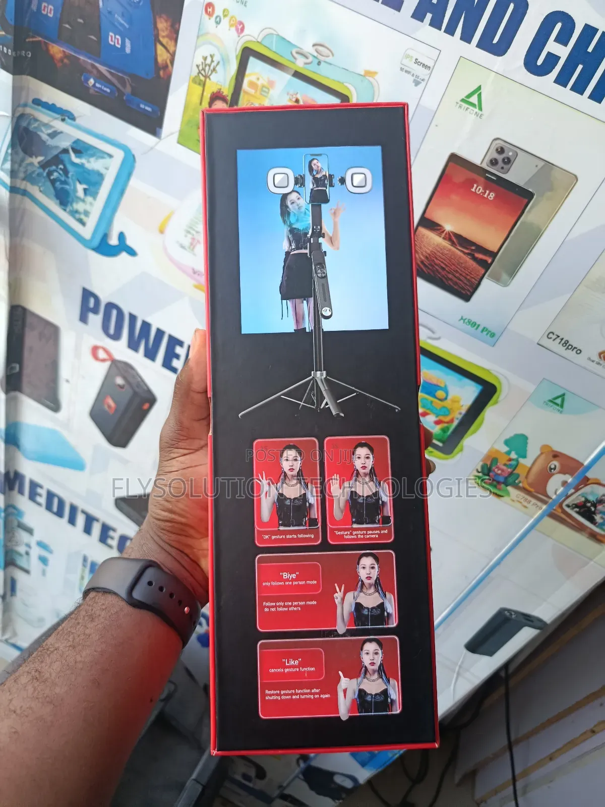 Ai Smart Auto Face Tracking Selfie Stick Tripod 360 Rotate
