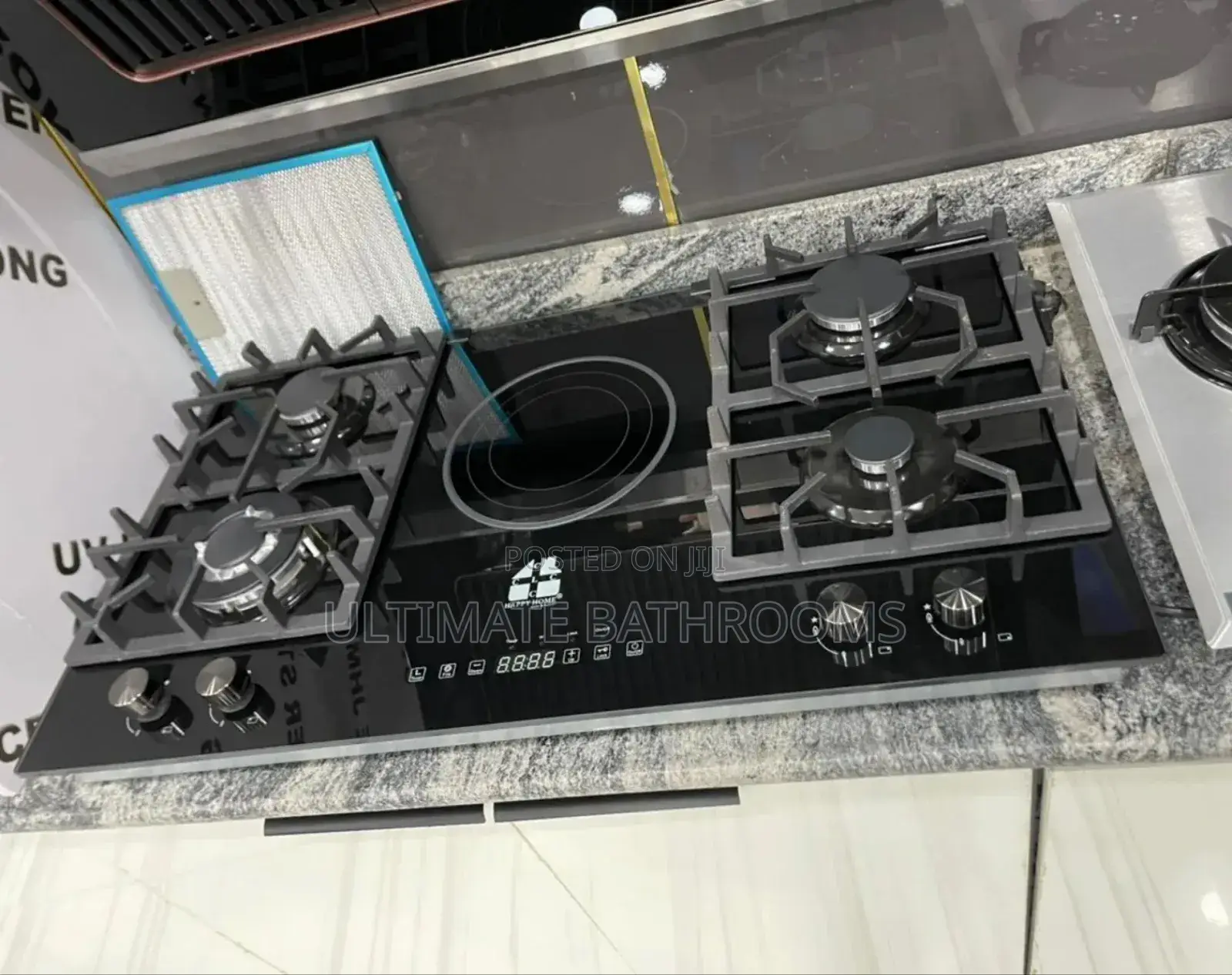 Happy Home 4 Burner Gas and 1 Hot Plate/Electric Cooker