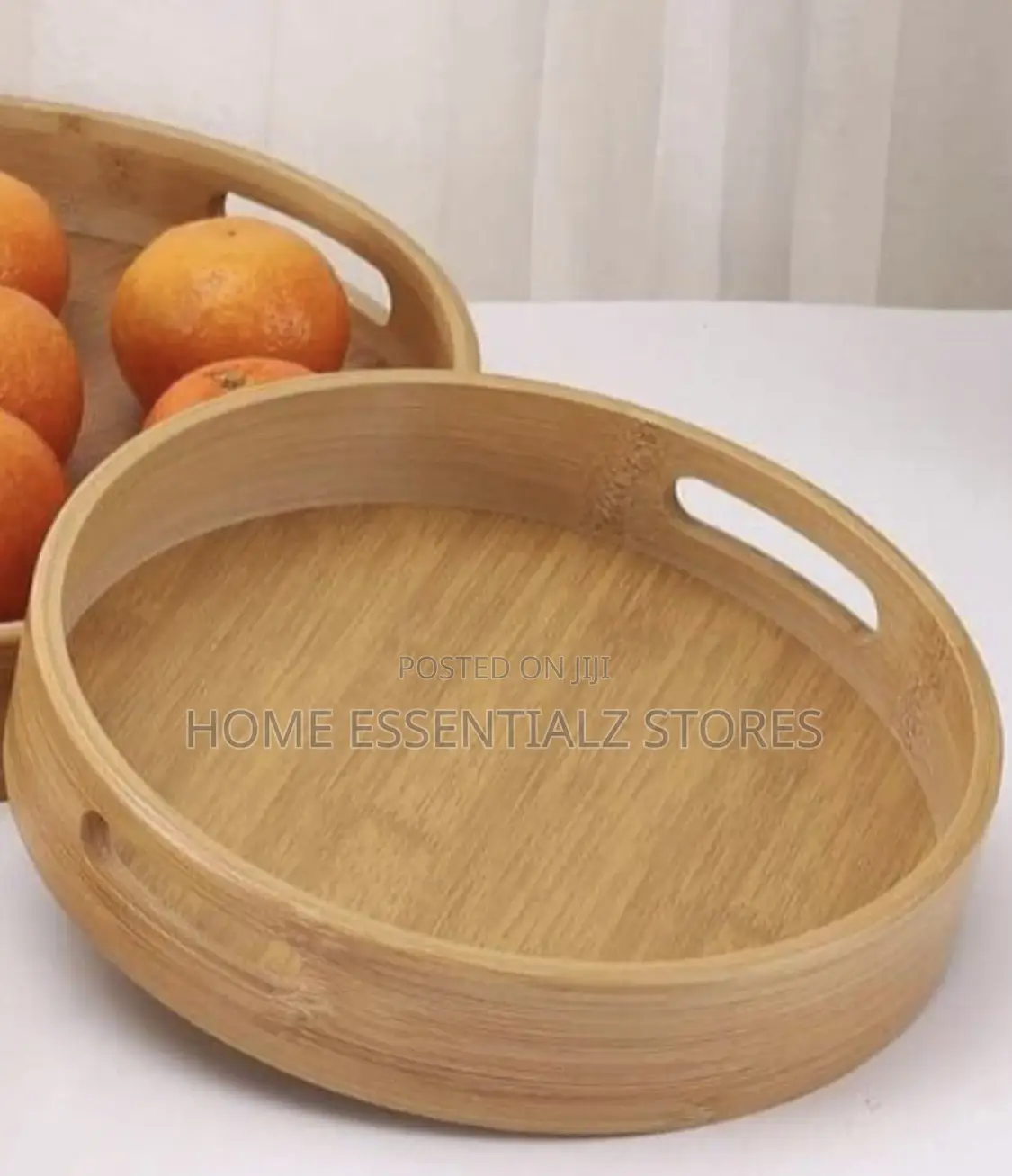 3 Pieces Set of Bamboo Serving Fruits Trays