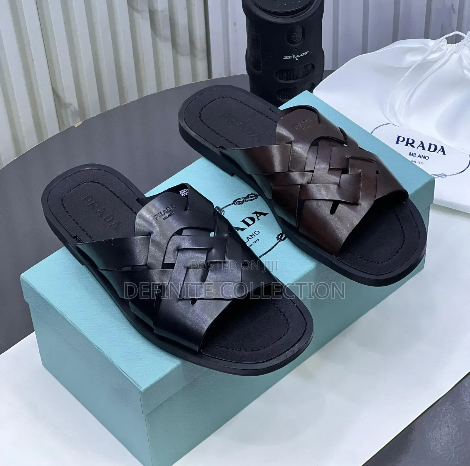 Prada Italian Leather Slippers
