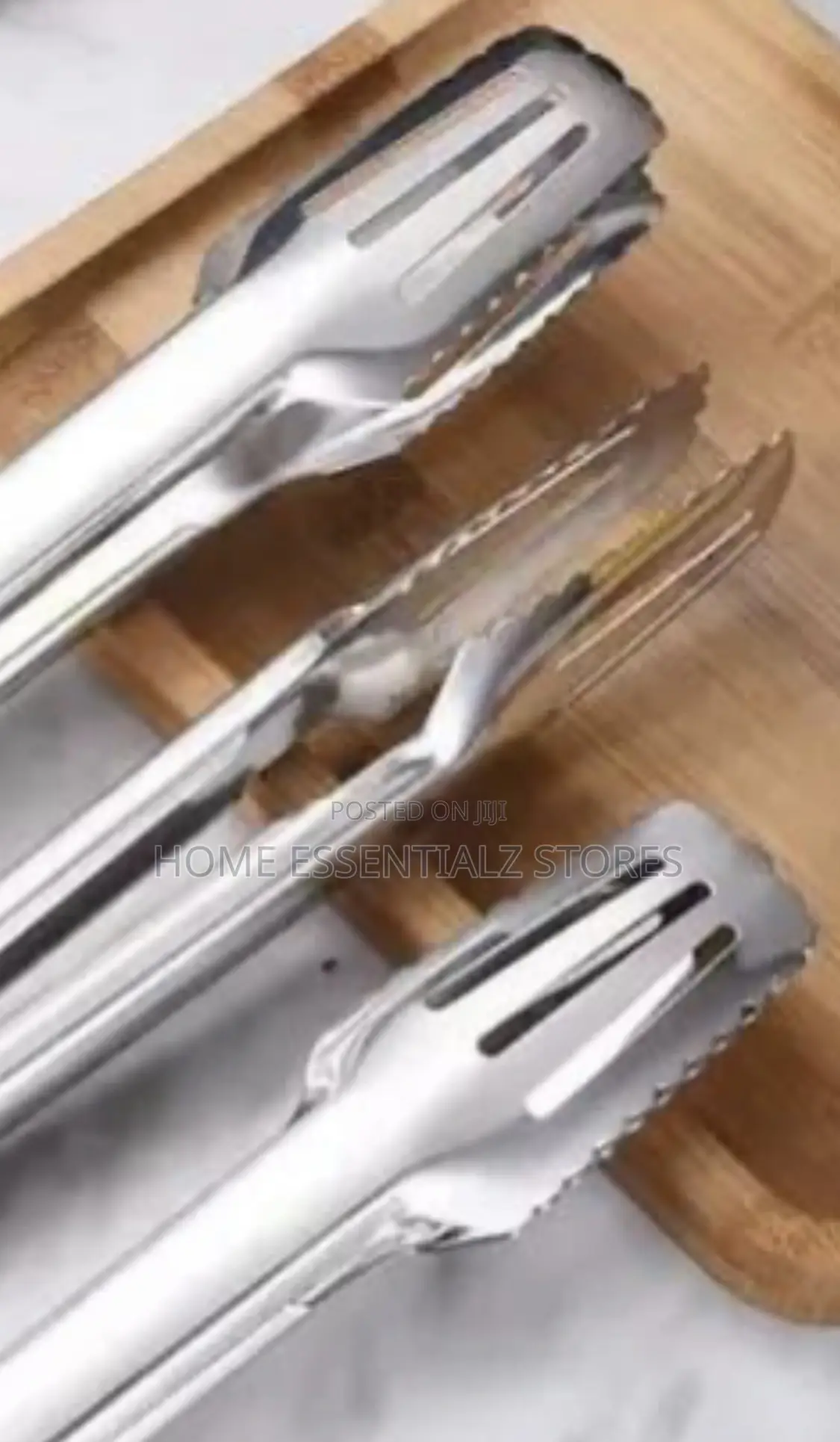 2 Pieces Set of Stainless Steel Food Tongs