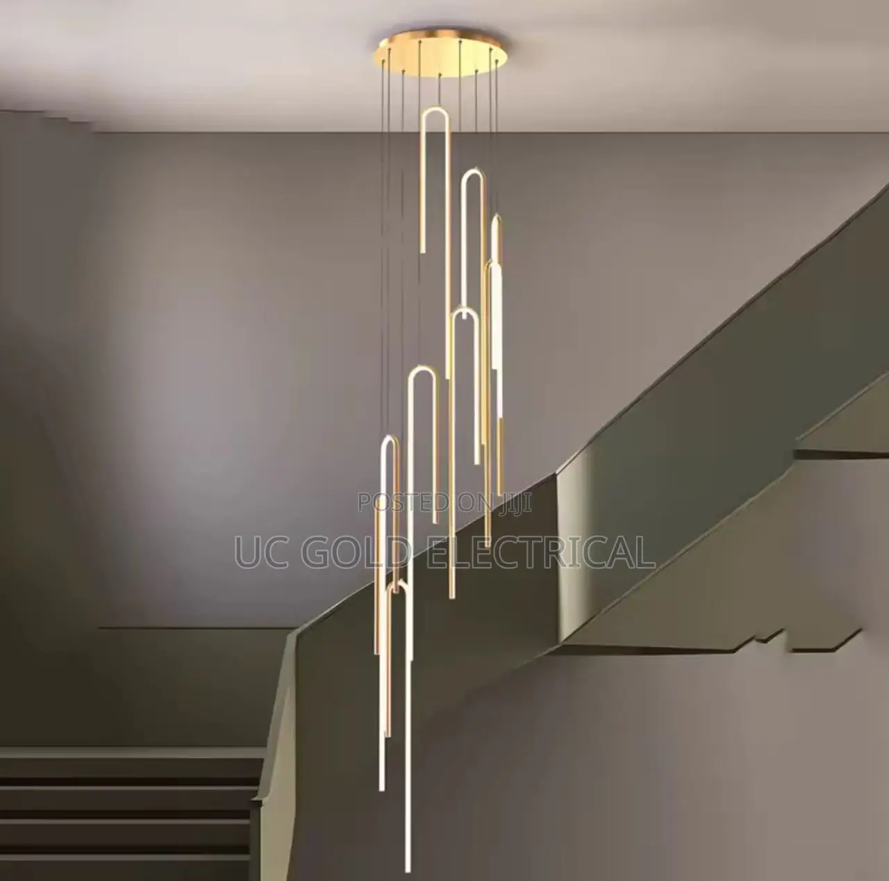 Villa Duplex Long Chandelier Nordic Modern Minimalist