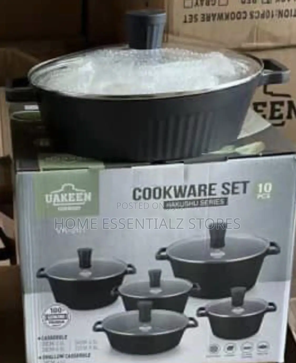 High Quality Uakeen Granite Pots Set - 10 Pieces