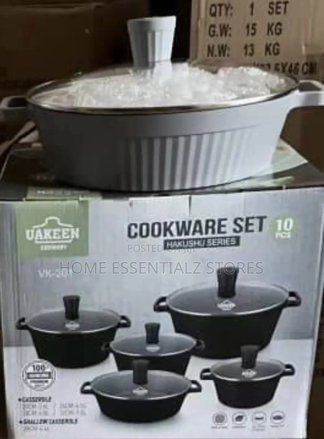 High Quality Uakeen Granite Pots Set - 10 Pieces