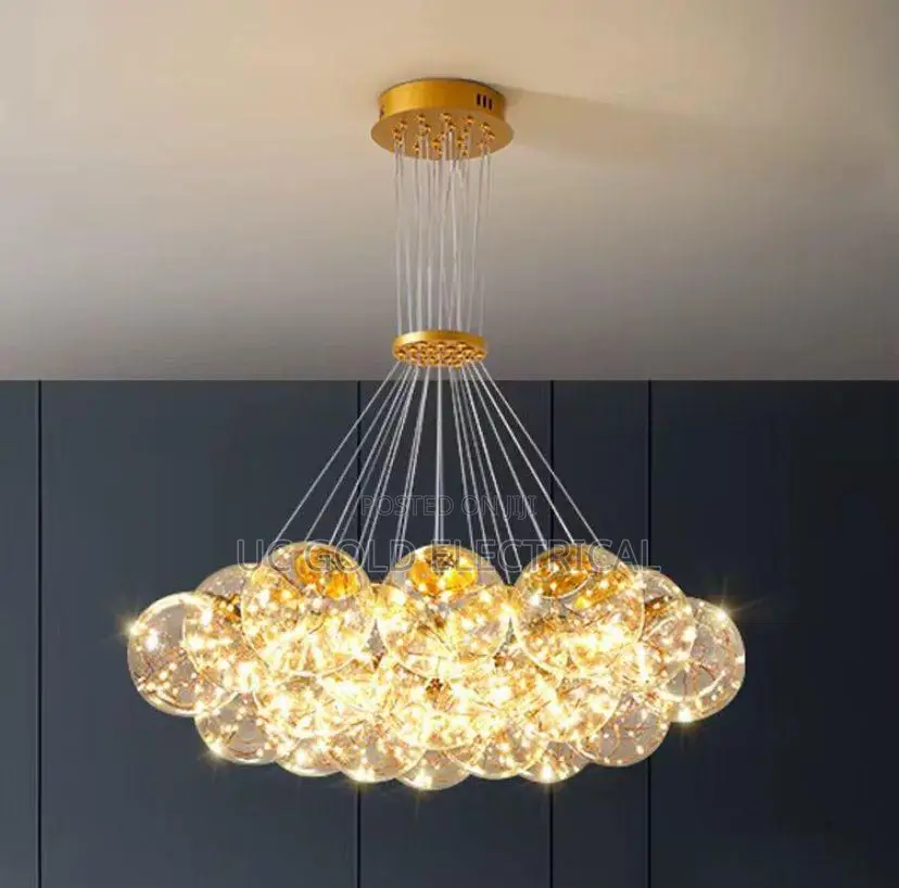 Modern Glossy Glass Ball Led Chandeliers, Ceiling Chandelier