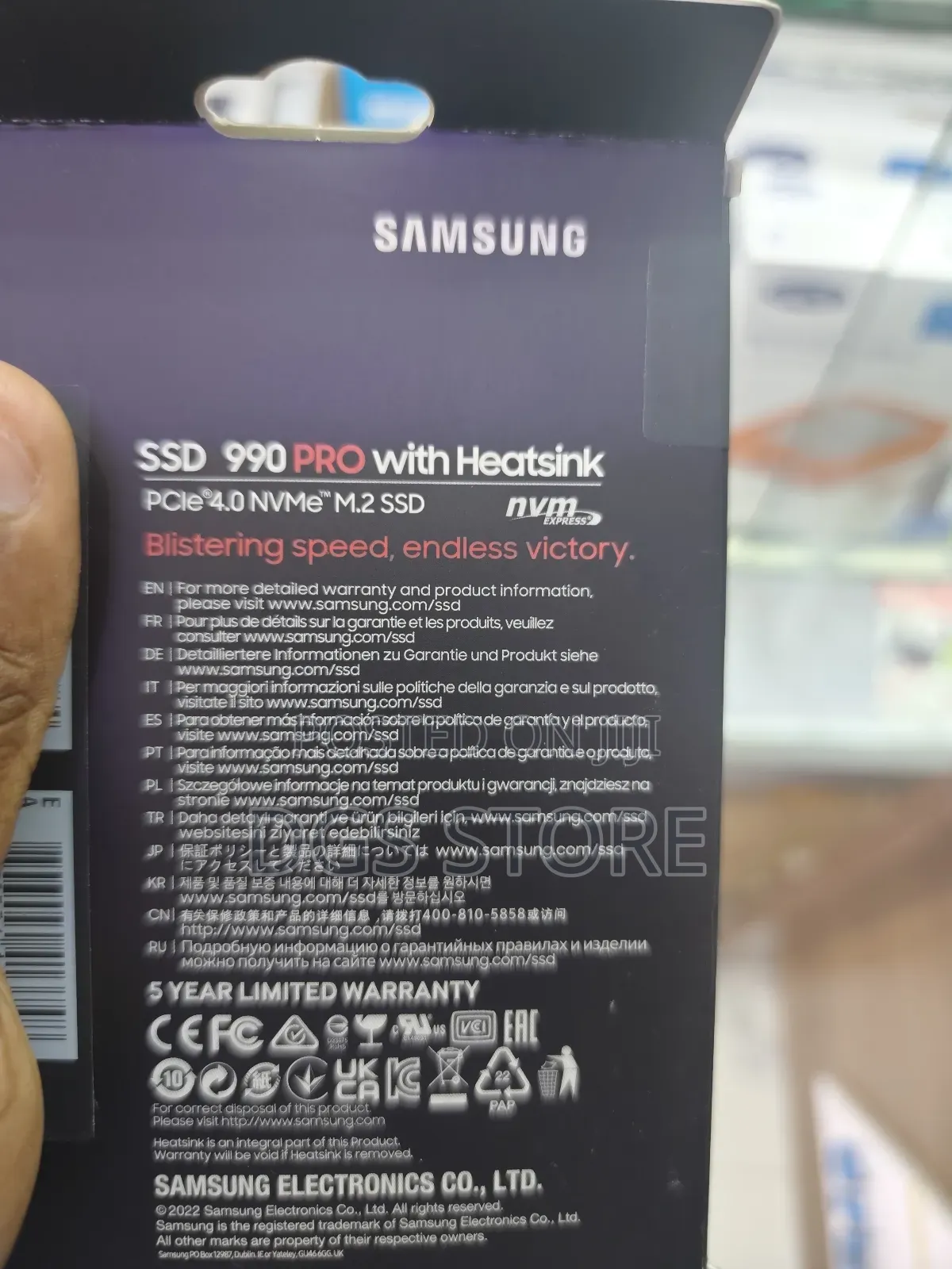 Samsung 990 Pro 1tb SSD Internal With Heatsink Pcle 4.0