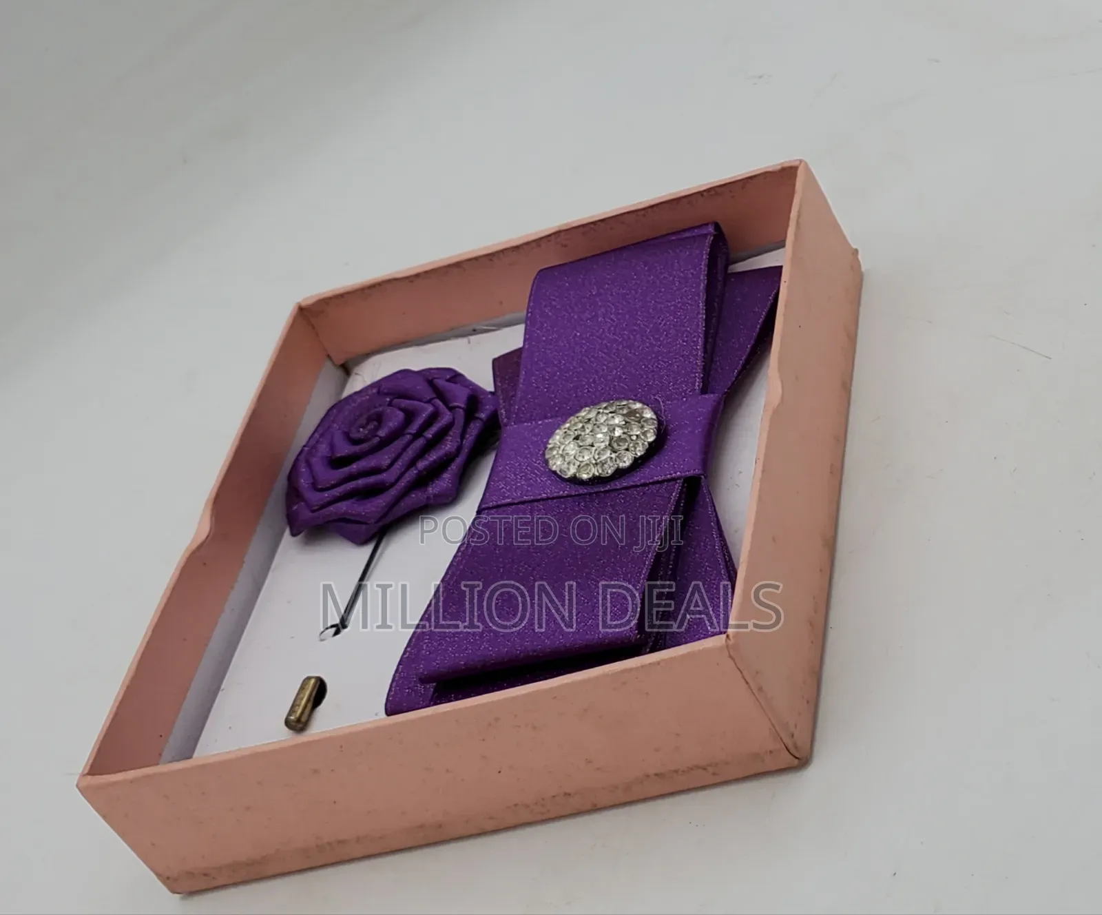2 Pieces Purple Barrister Bow Tie Sets