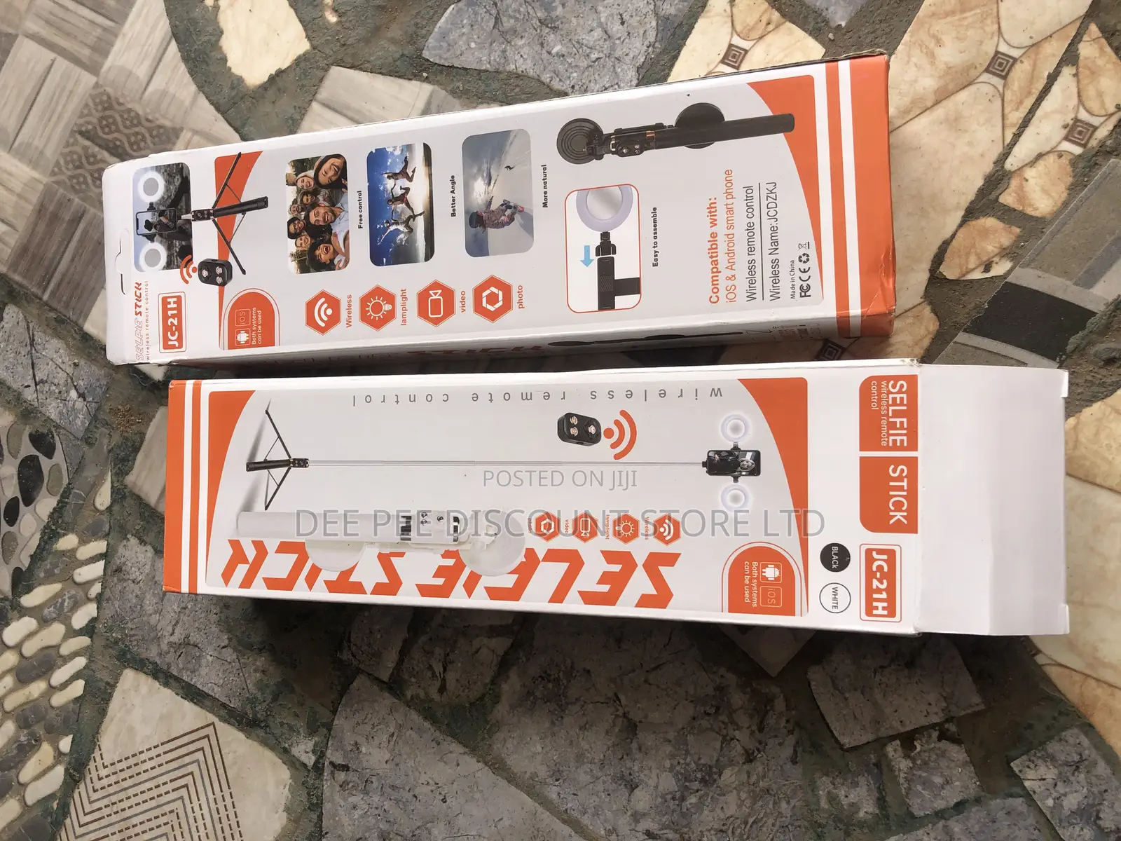 Wirele Bluetooth Selfie Stick With Dual Led Ring Light I