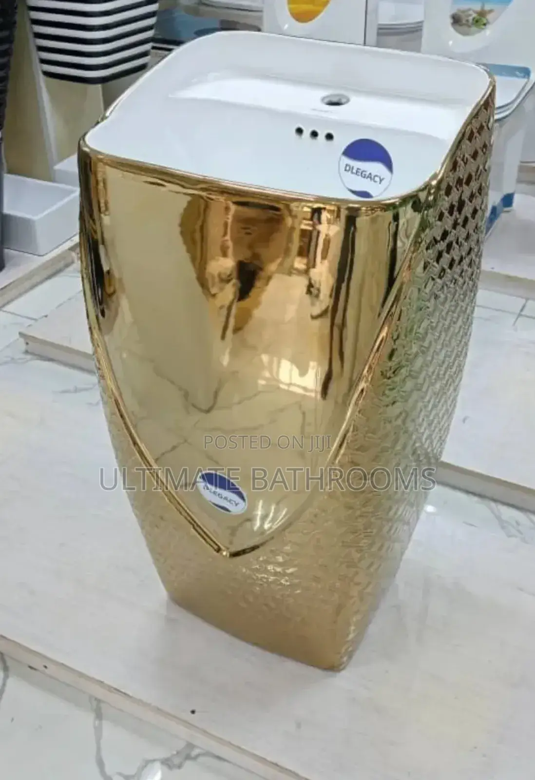 Gold Freestanding Dinning/Bathroom Washing Hand Basin