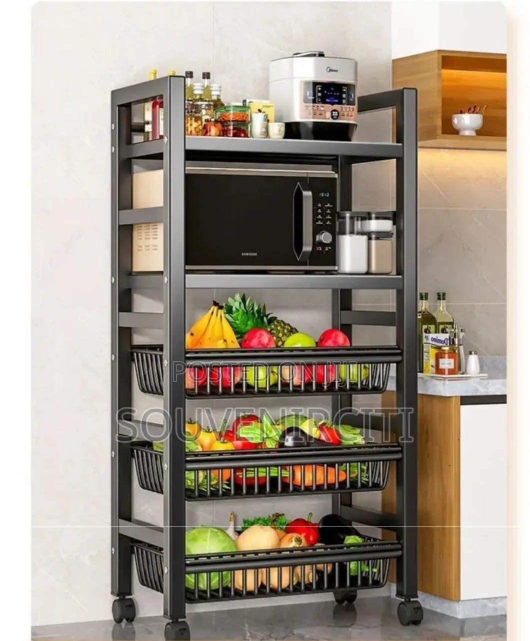 Movable Kitchen Shelf Organizer