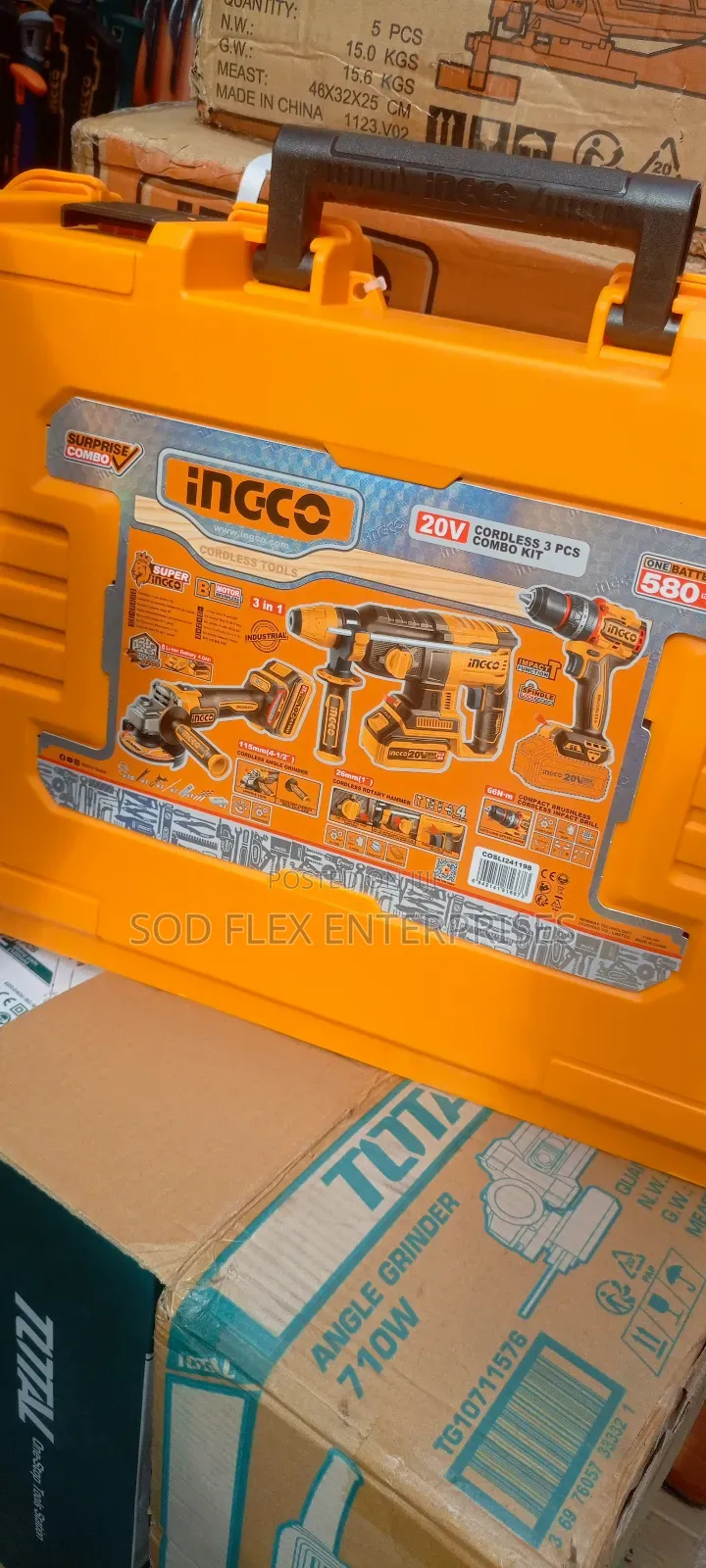 20v 3in1 Combo Cordless Ingco Screw, Hammer Drill, Grinder