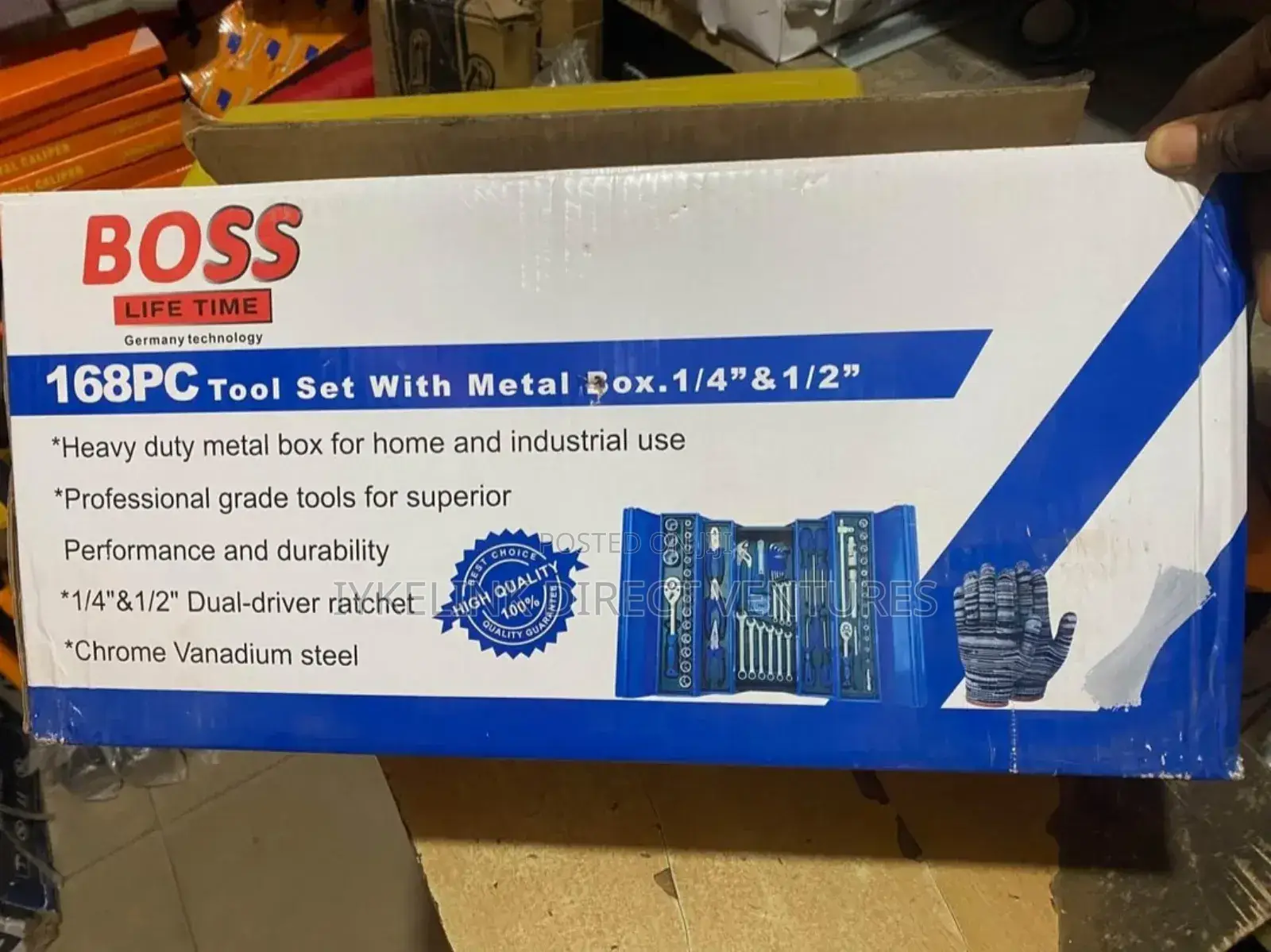 Mechanical Tools Set 168pcs 1/4 To 1/2"
