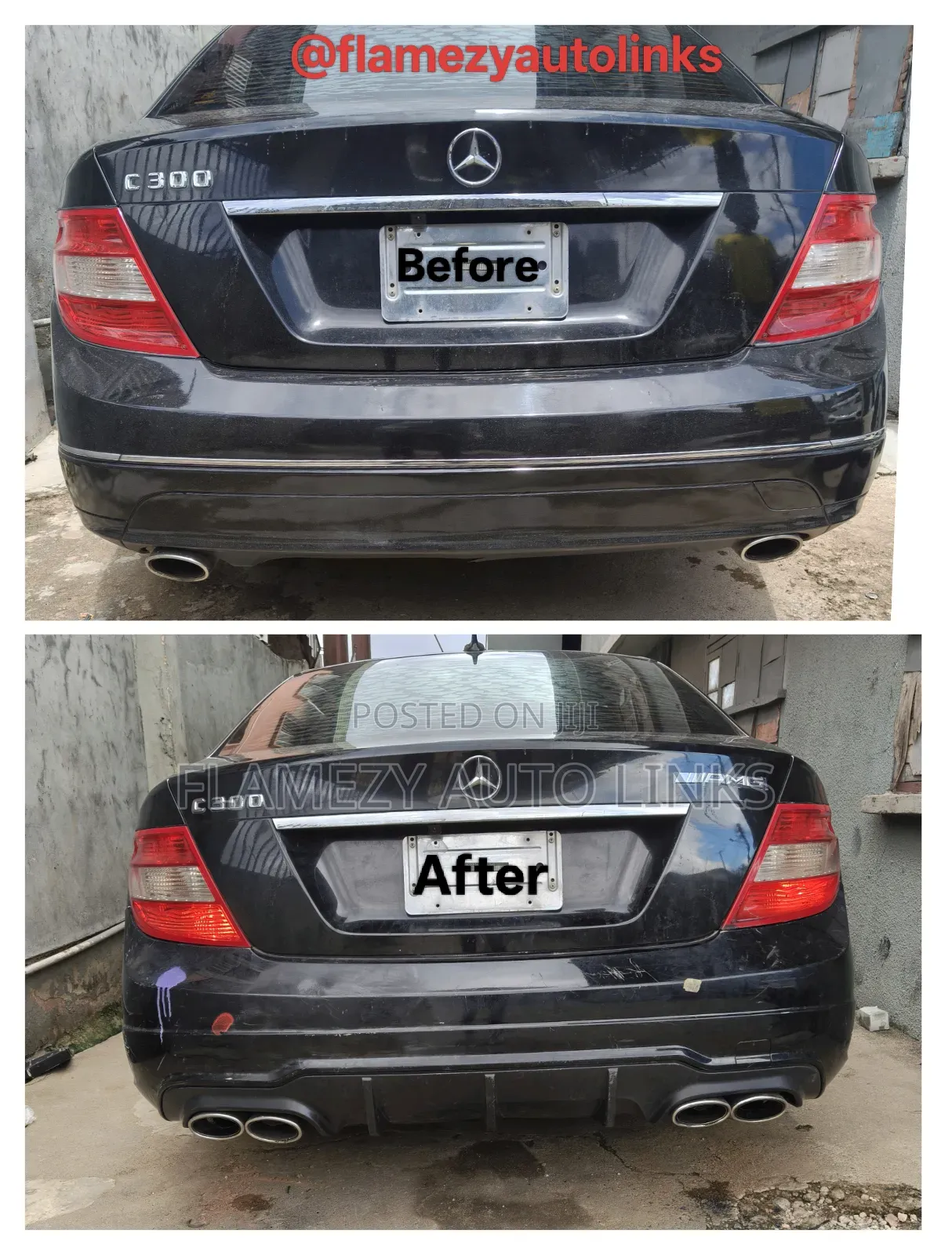 Back Bumper C300 Amg Upgrade