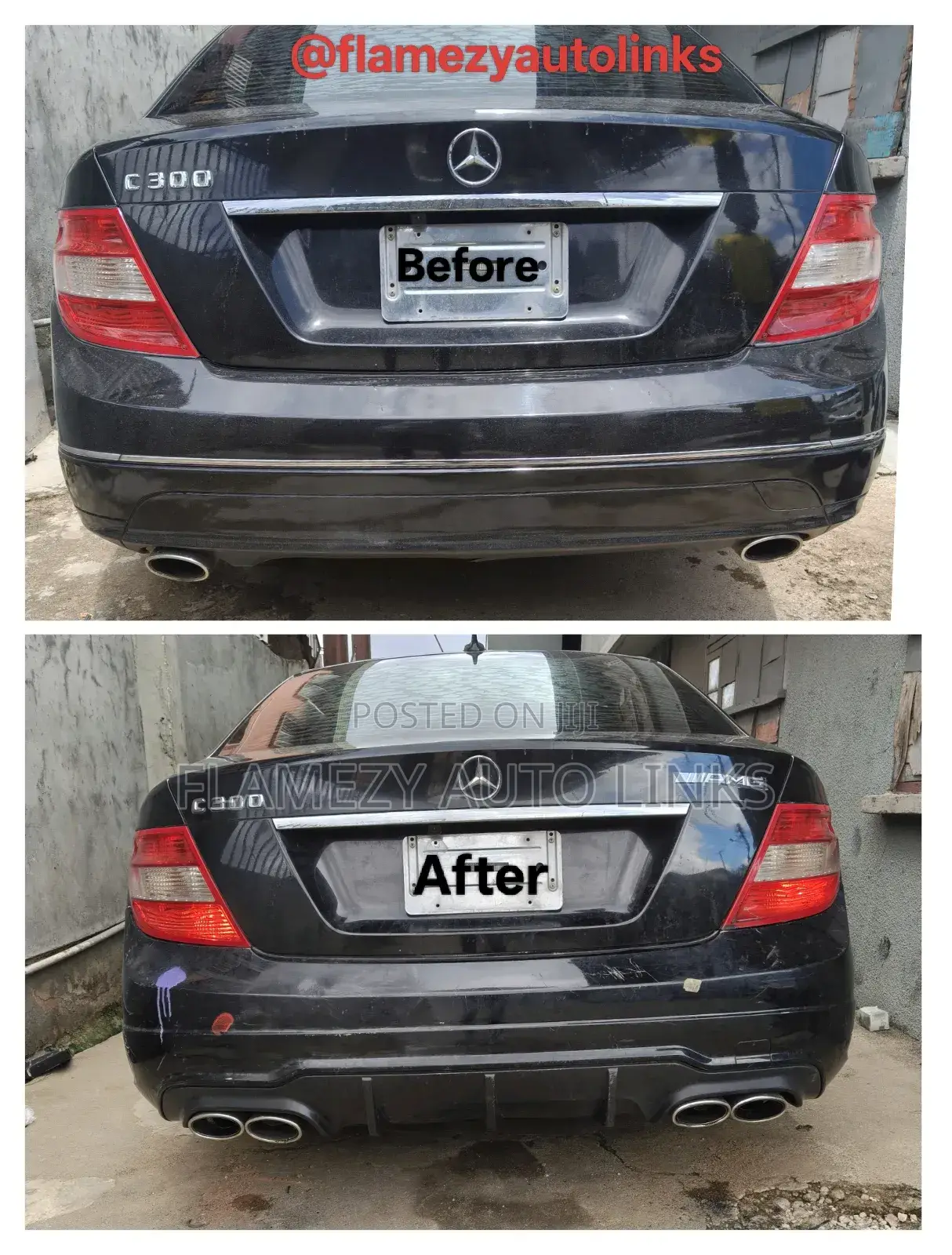 Back Bumper C300 Amg Upgrade