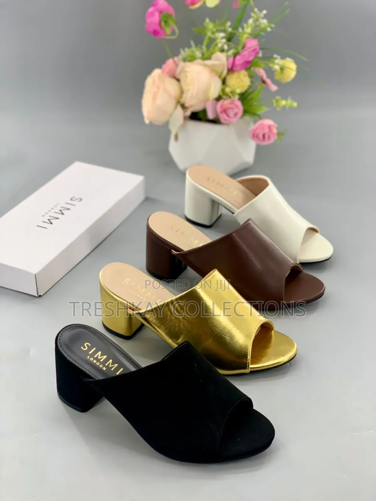 Quality Et Luxury Ladies Block Heeled Slippers