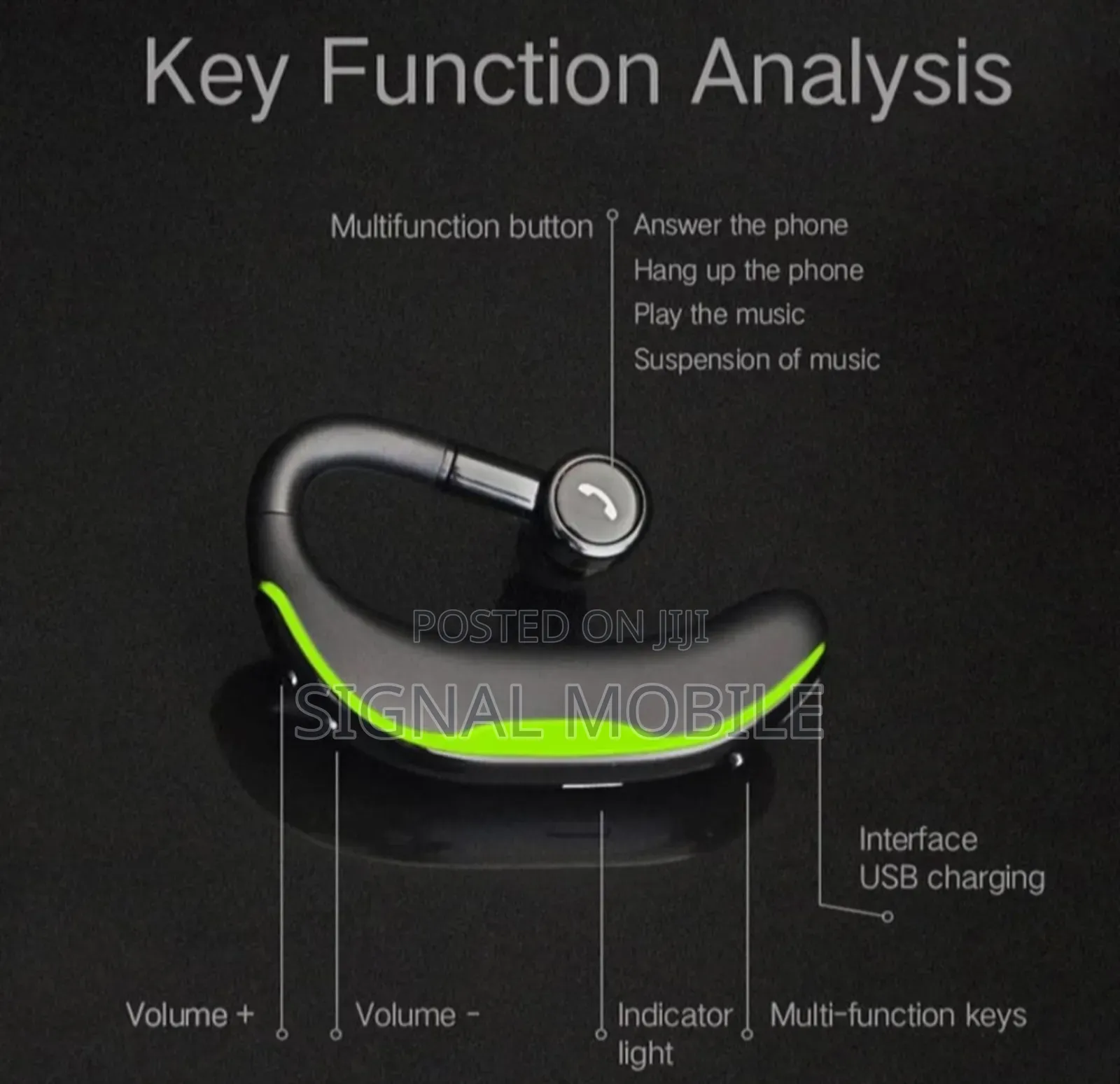 Jabra F600 Earhook Sport Business in - Ear Earbud 17hrs