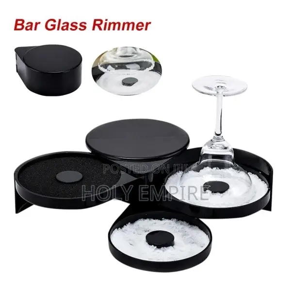 Bar Accessories 3 Tier Rotating Salt Rimmer Box Mixing Salt