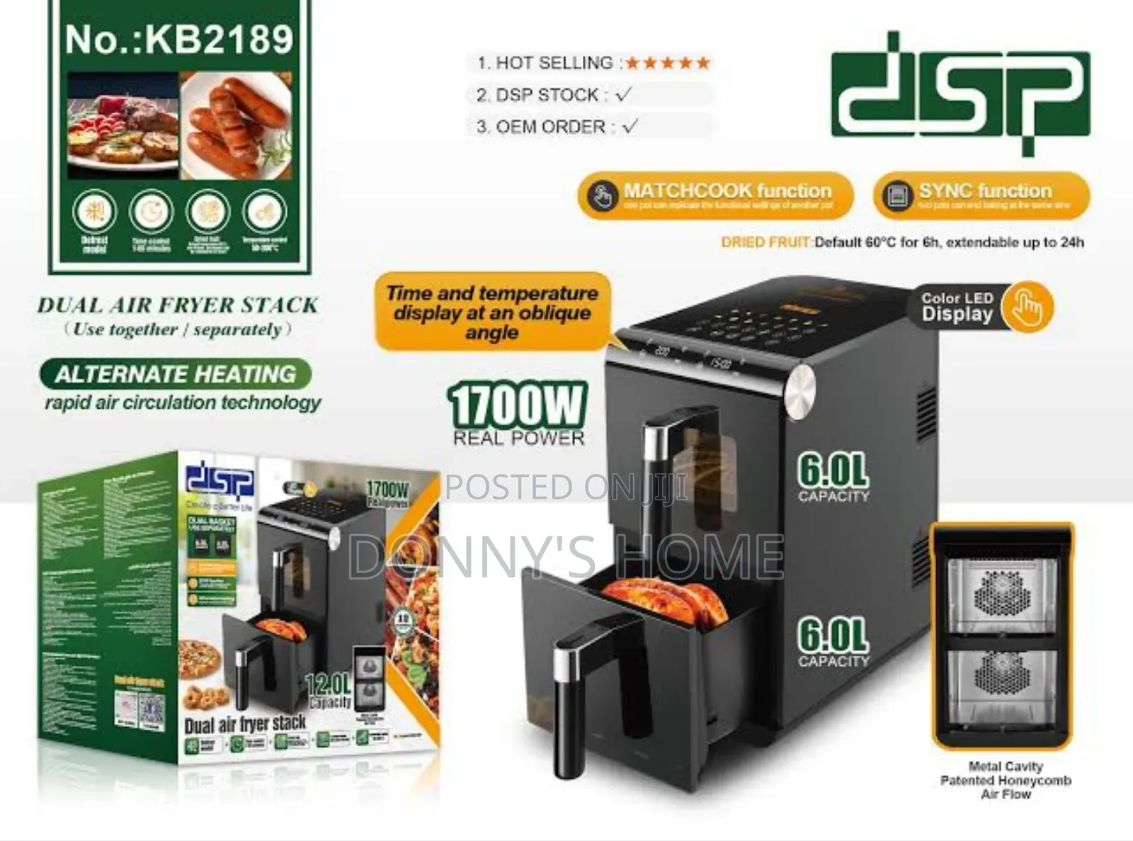 DSP Digital Dual Basket Airfryer