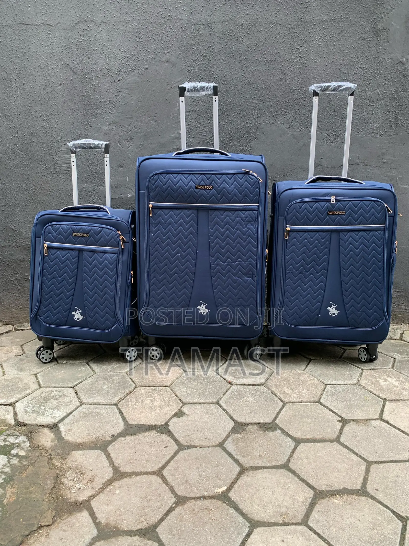 Swiss Polo 3-piece Luggage Set – Elegant Blue Edition