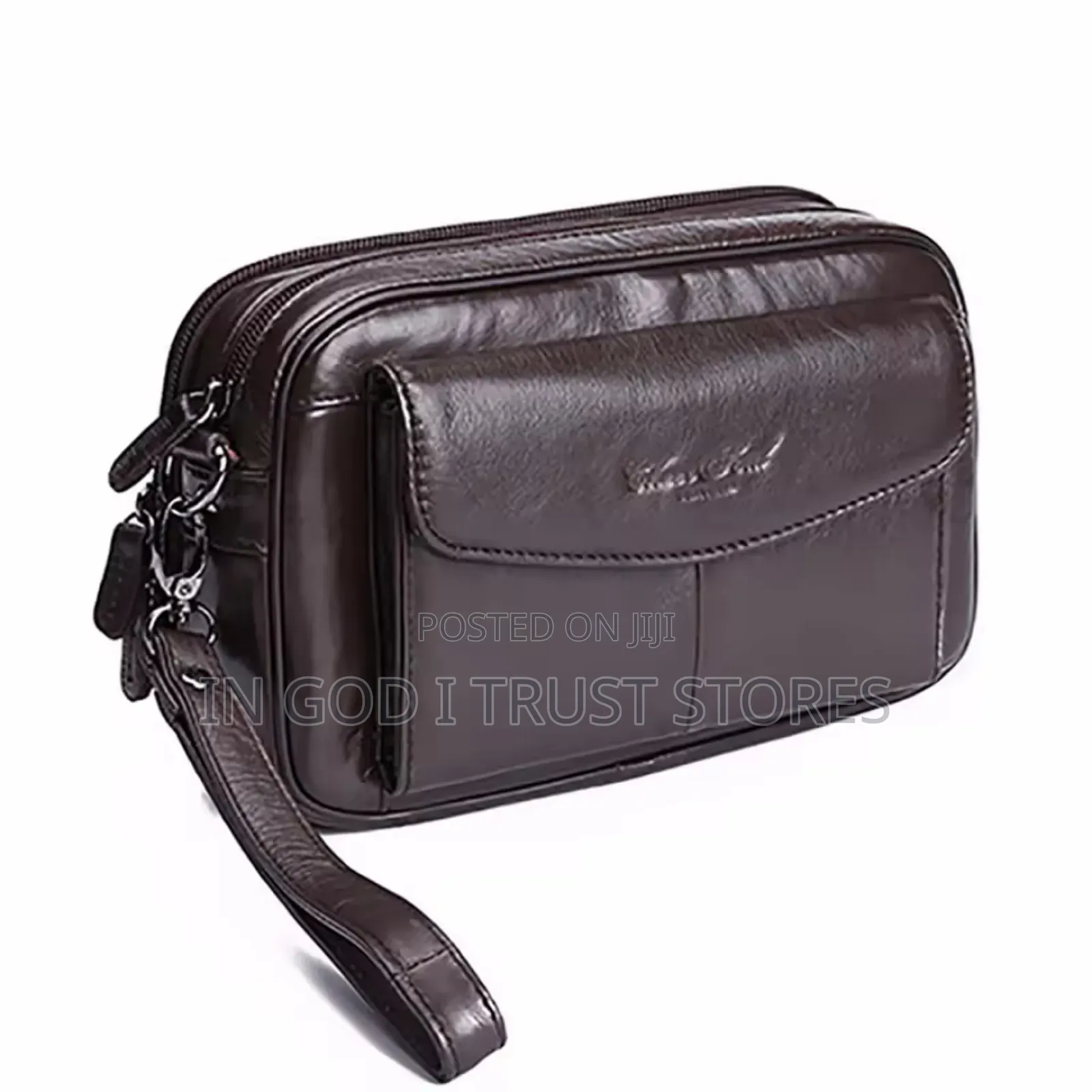 100% Genuine Leather Men Business Clutch Bags