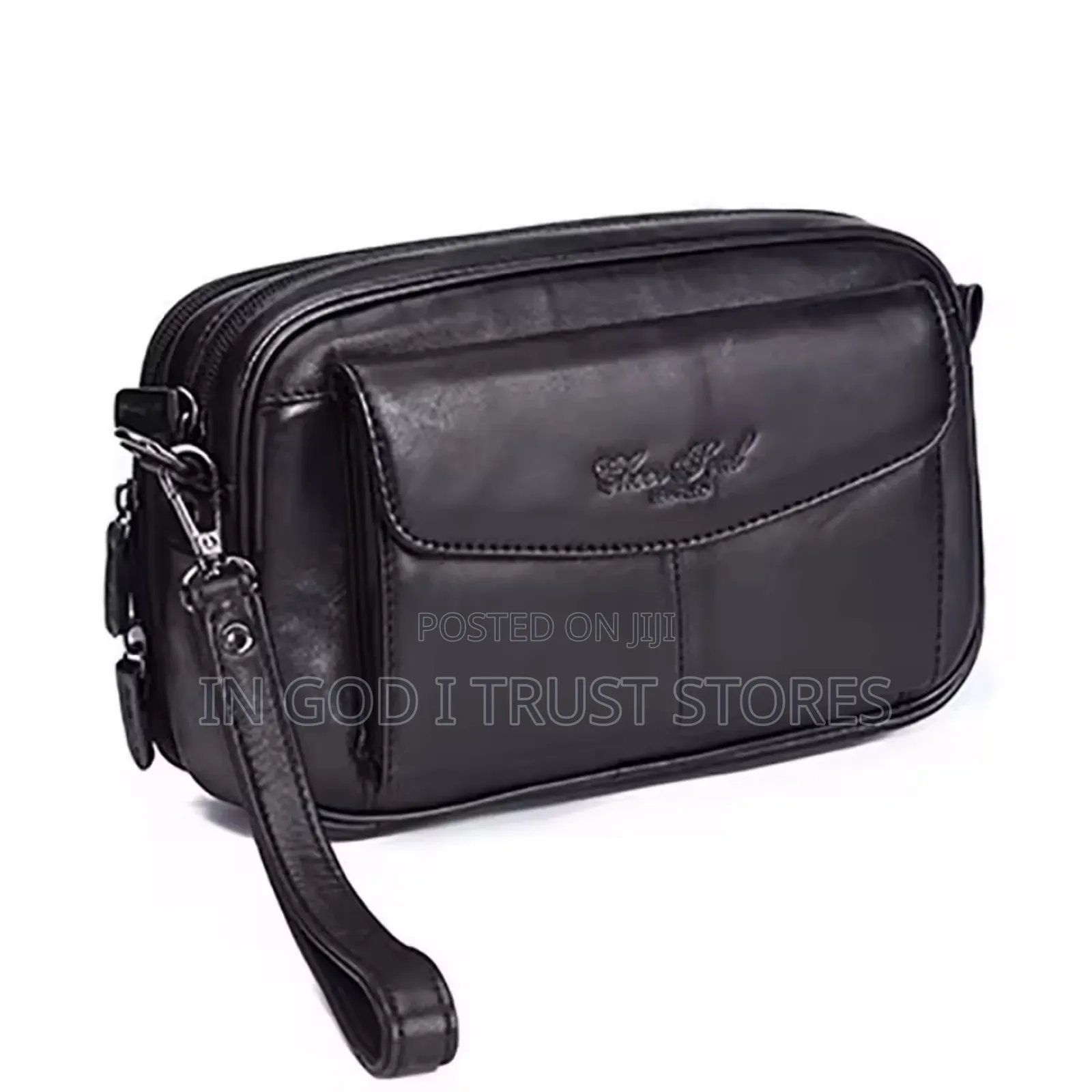 100% Genuine Leather Men Business Clutch Bags