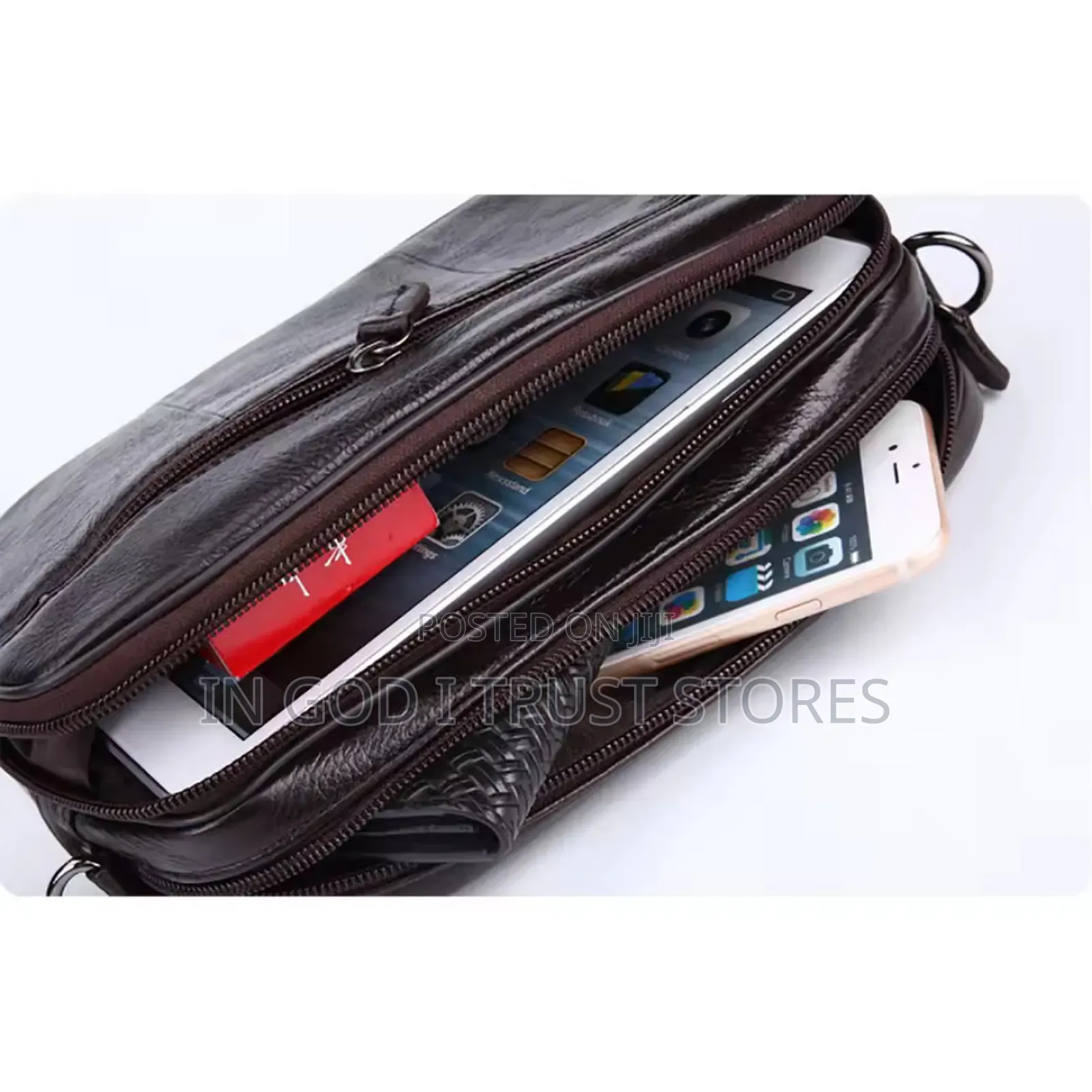 100% Genuine Leather Men Business Clutch Bags