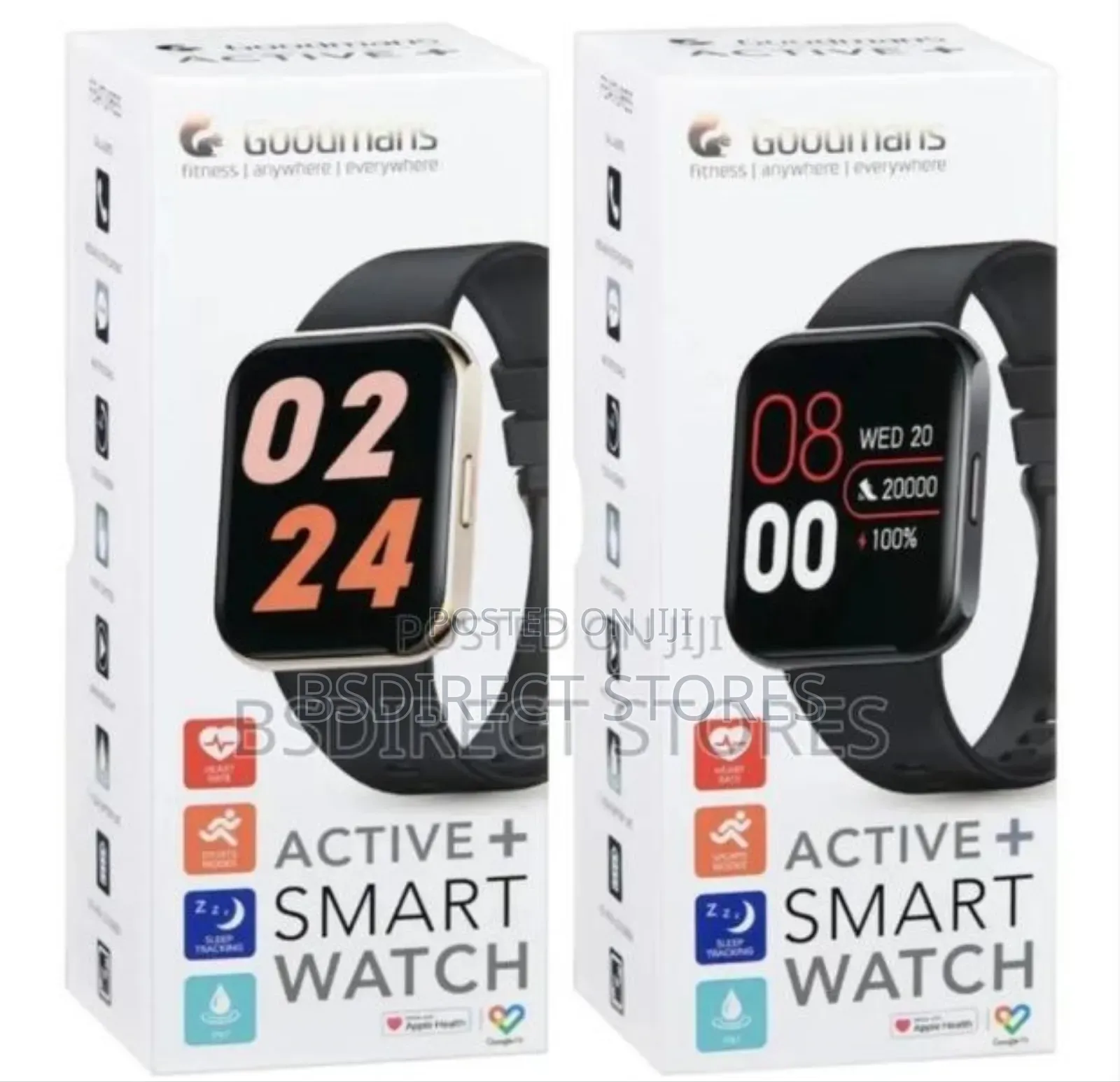 Goodmans Active+ Rose Gold Smart Watch - Heart Rate Monitor