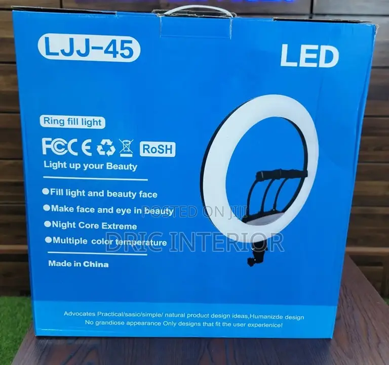 18 Inches LJJ-45 Led Ringlight With Tripod 3 Phone Holders