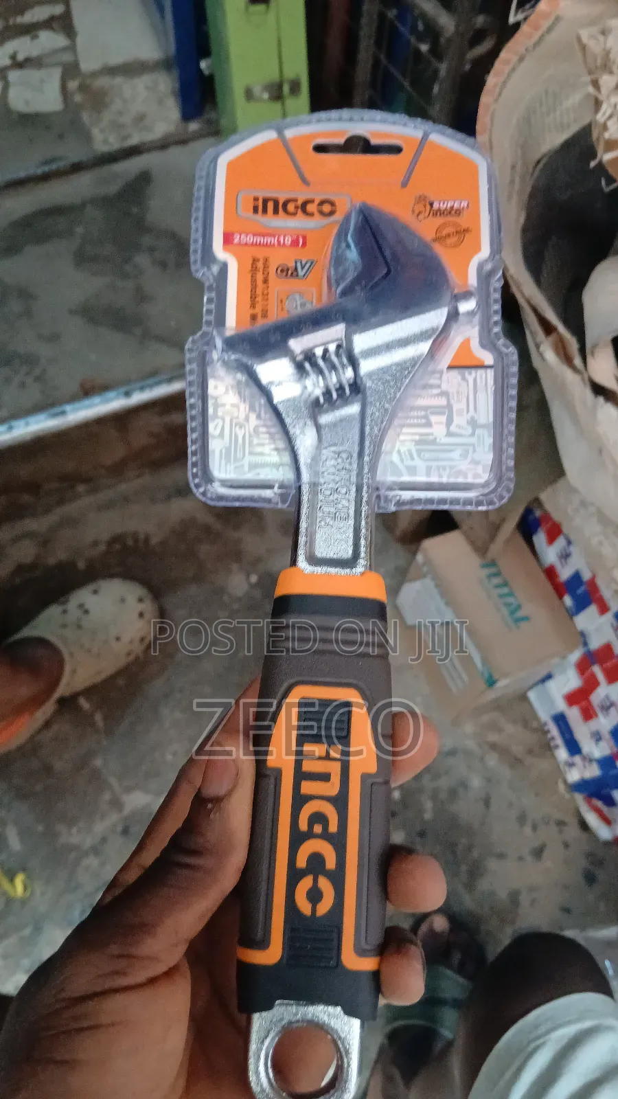 Total Adjustable Wrench Teals/Sliver 12”