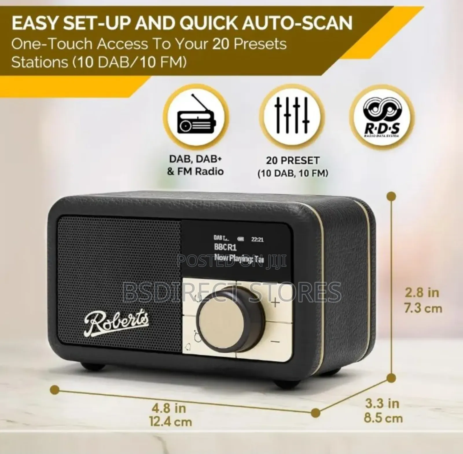 Roberts
Revival Petite 2 Black Dab/ Dab+/ Fm Bluetooth Radio