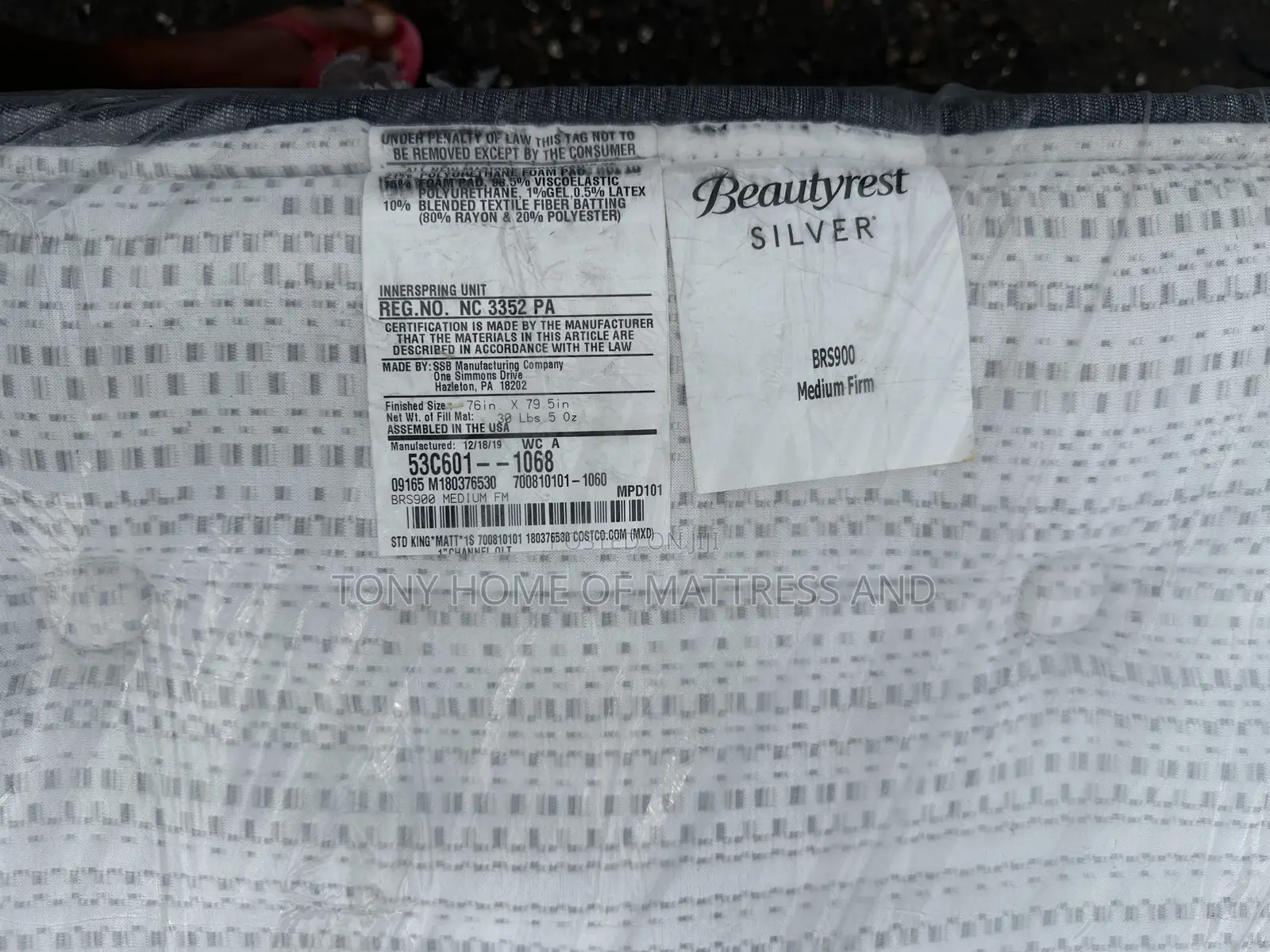 6x6 12 Inches Foreign Posture Pedic Beauty Rest Mattress