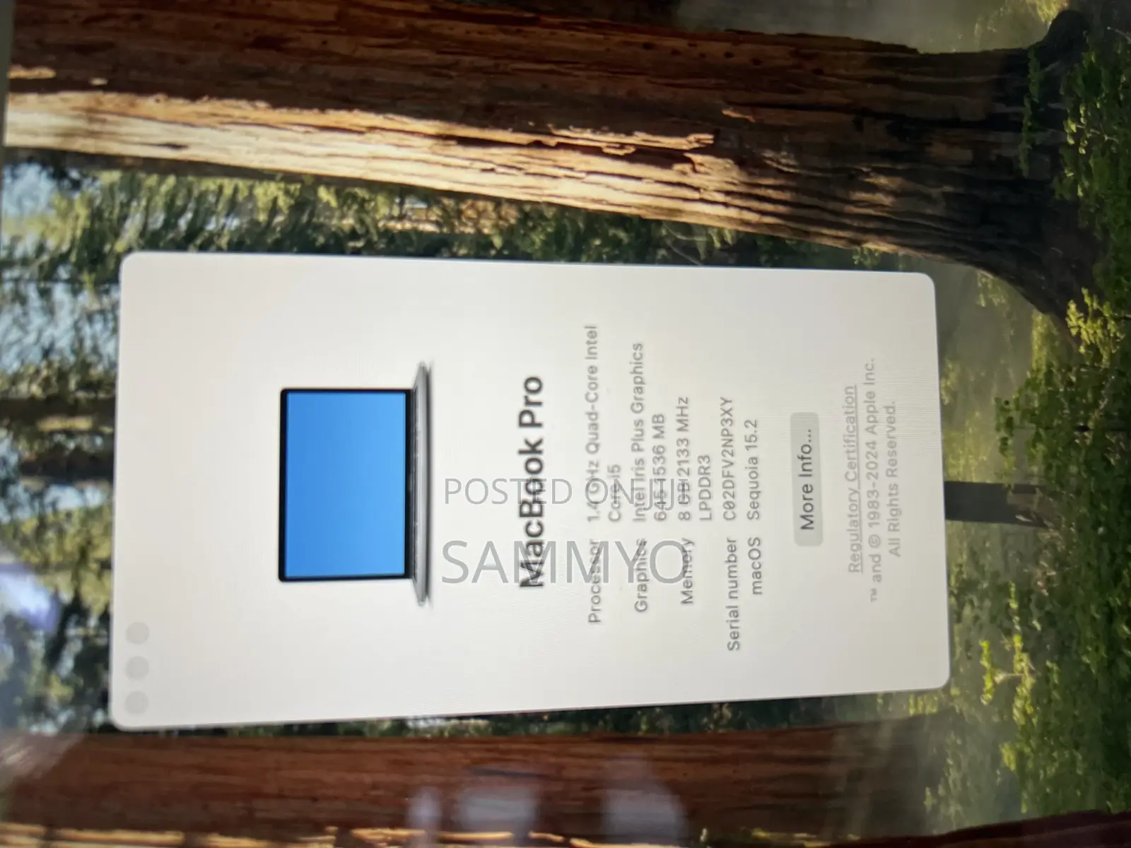Laptop Apple MacBook Pro 2020 8GB Intel Core i5 SSD 256GB