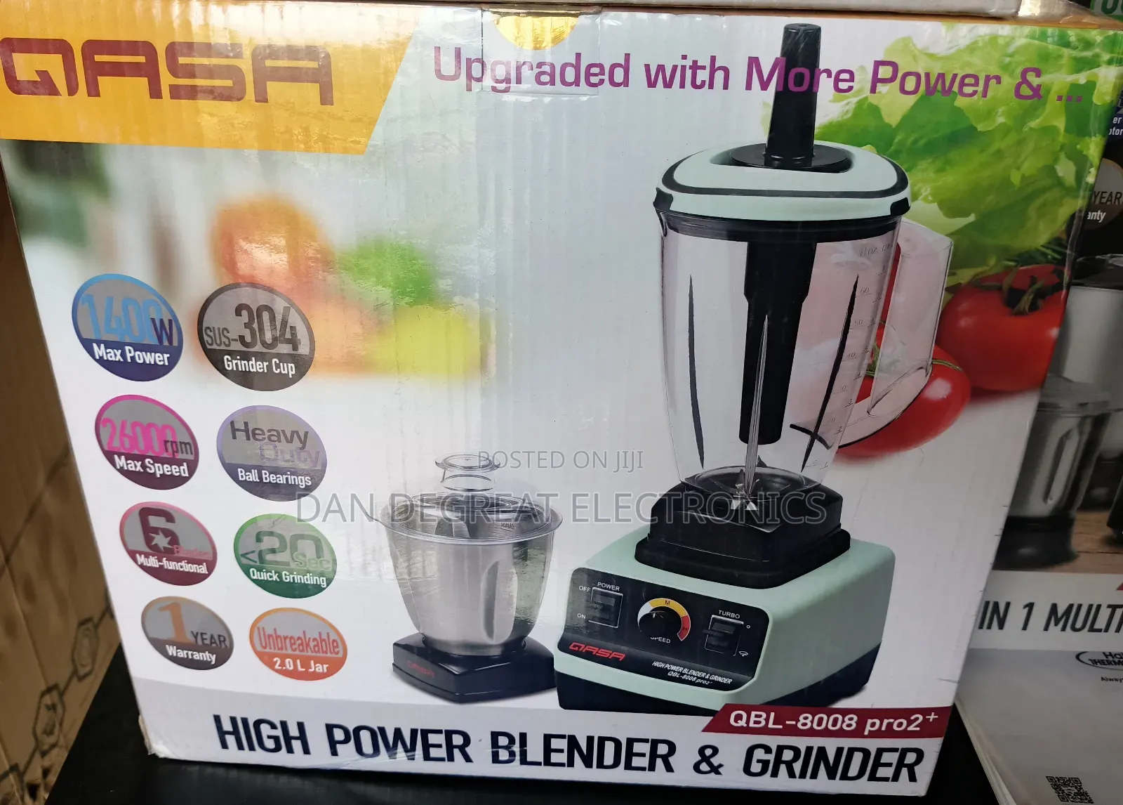 Qasa QBL-8088 Pro2+ High Power Blender and Grinder