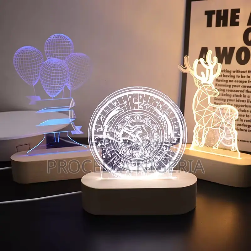 Acrylic With Light Display Sign For Countertop Customized