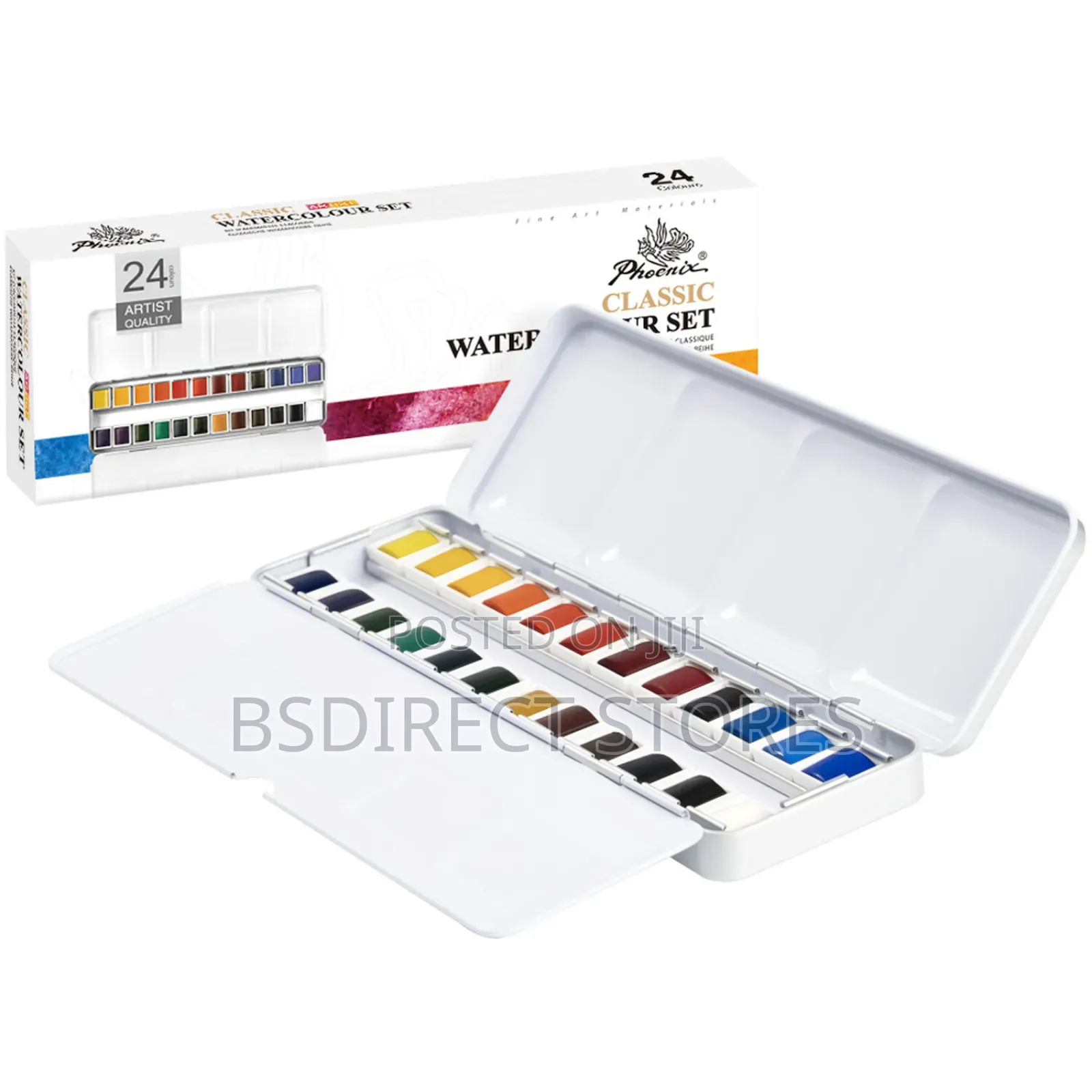 Phoenix Artist Quality Pack of 24 Classic Watercolour Set