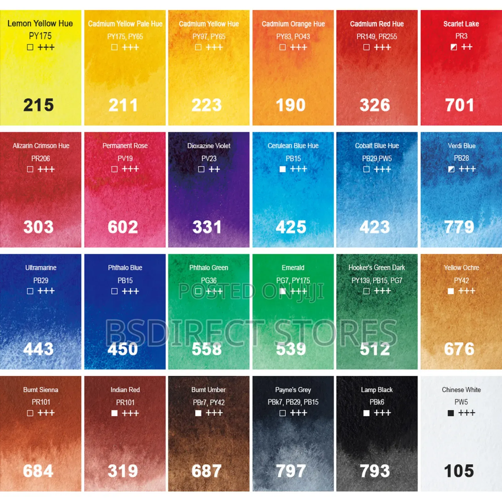 Phoenix Artist Quality Pack of 24 Classic Watercolour Set