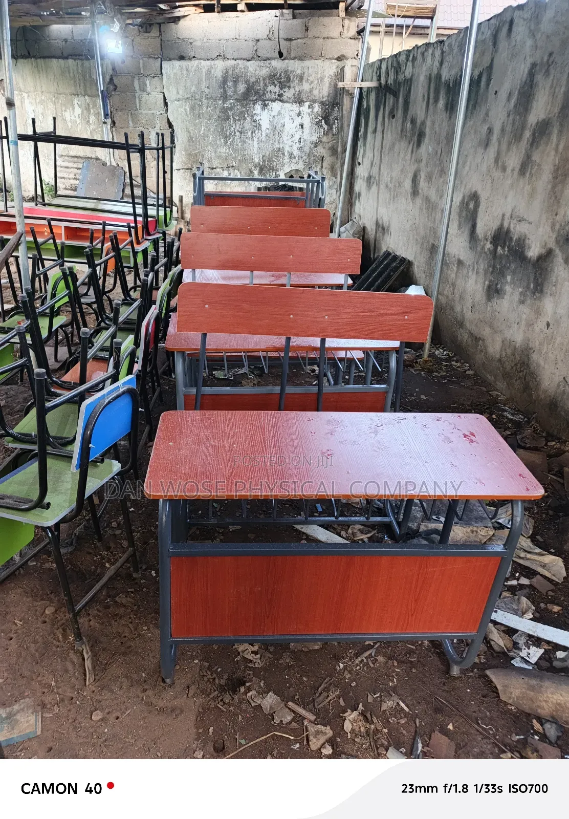 Desk and Seat Jointed School Class Furniture