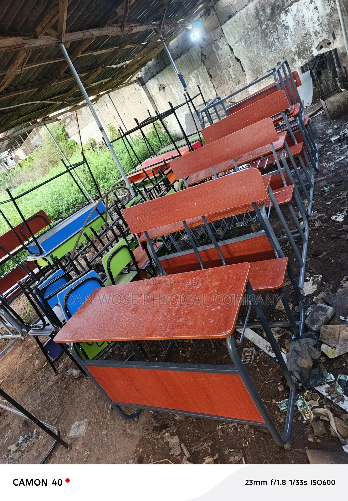 Desk and Seat Jointed School Class Furniture