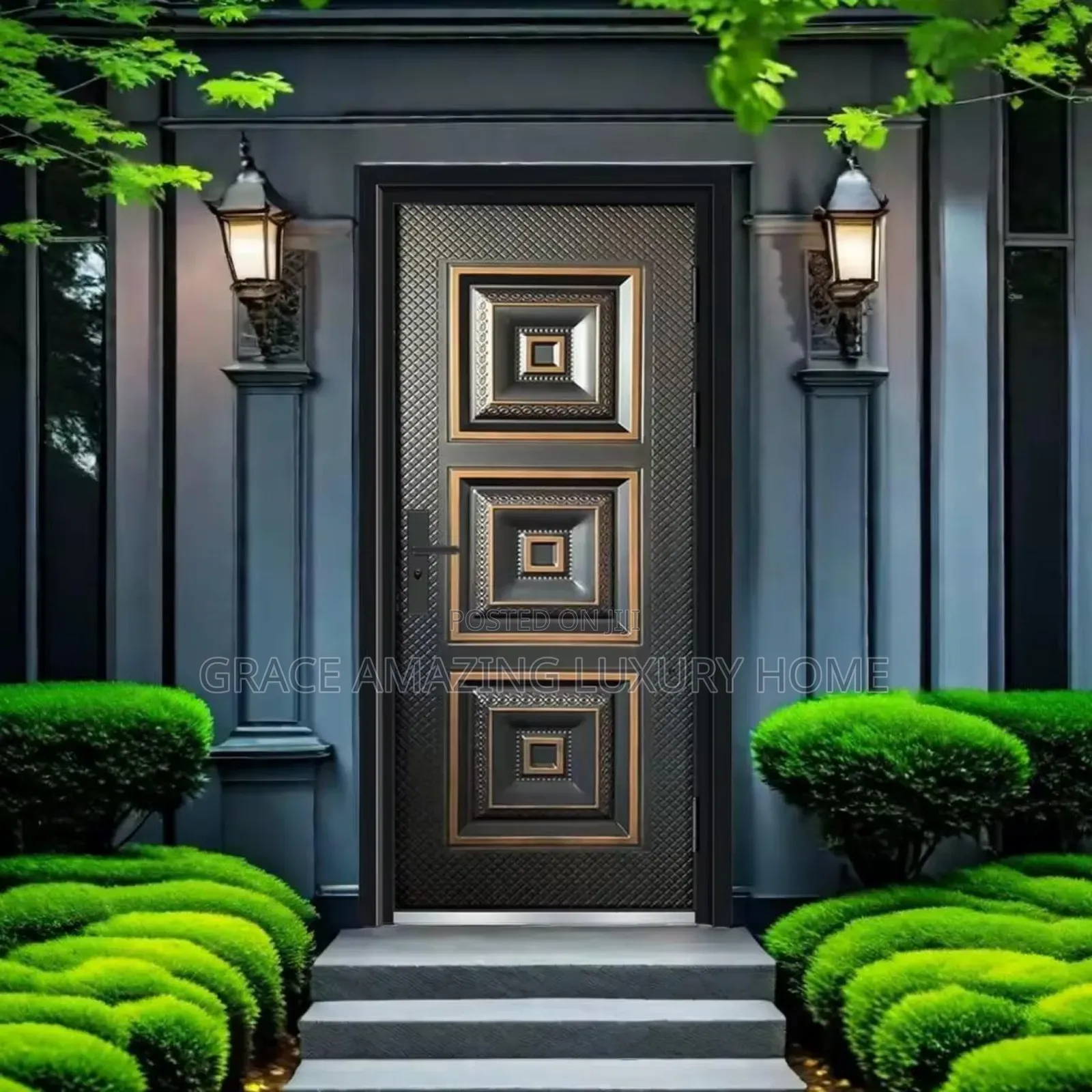 3 Panel Copper Door