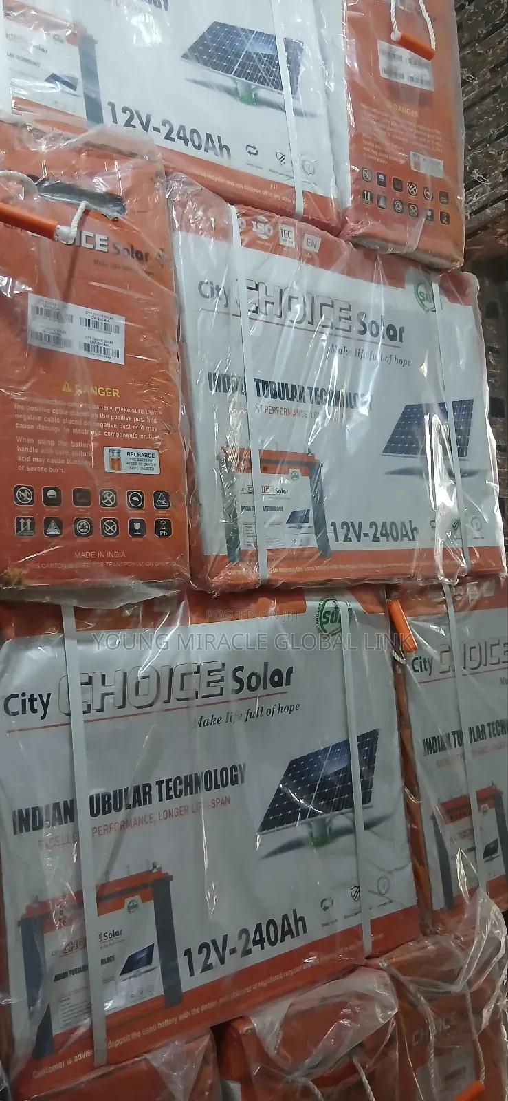 Brand New 240ah 12v City Choice Indian Tubular Battery