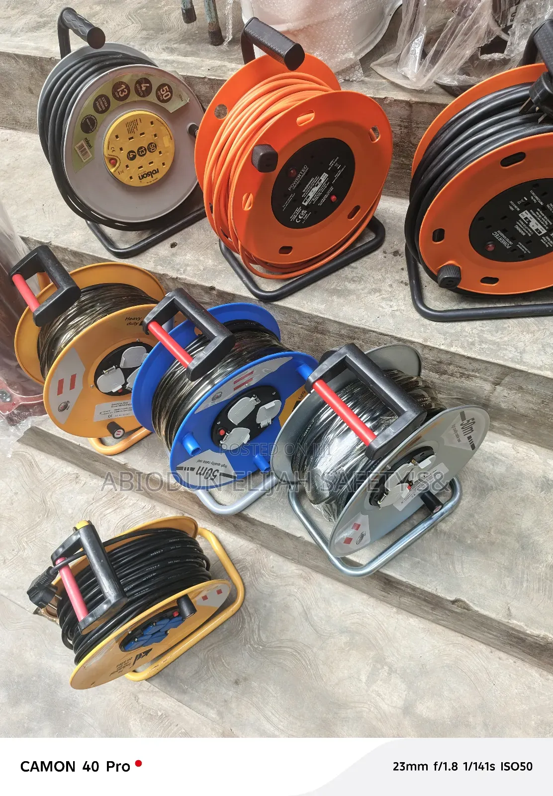 Electric Extension 50 Meters Cable Reel Wire