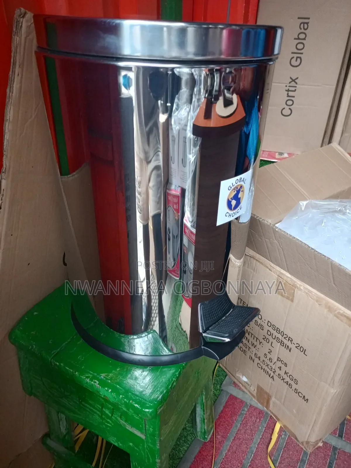 Dustbin Step Trash Can for Kitchen Bathroom Hotel,