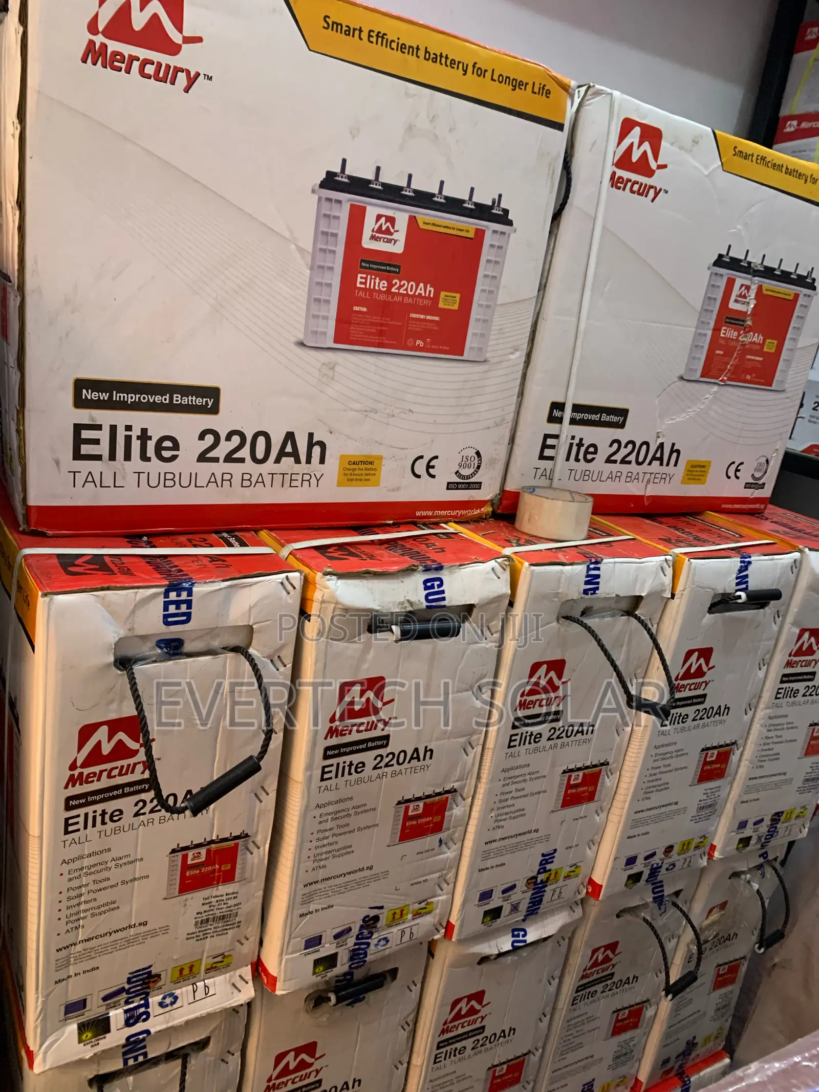 220 Ahms Mercury Elite 12v Tall Tubular Battery 🔋