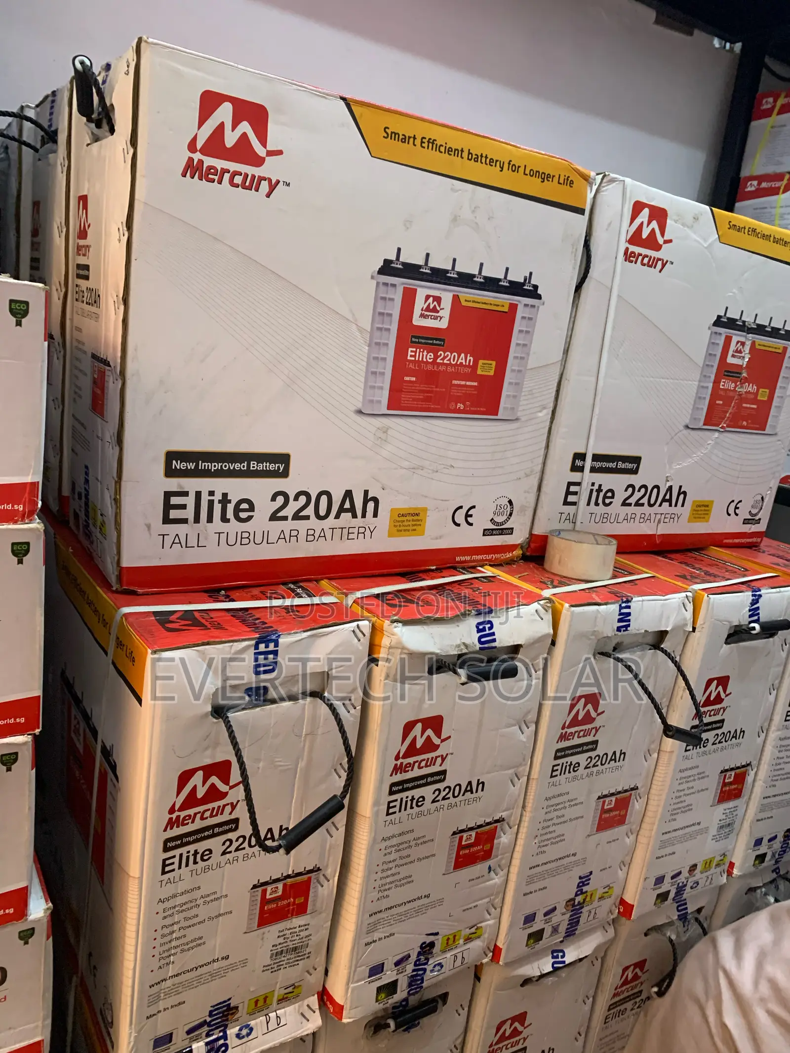 220 Ahms Mercury Elite 12v Tall Tubular Battery 🔋